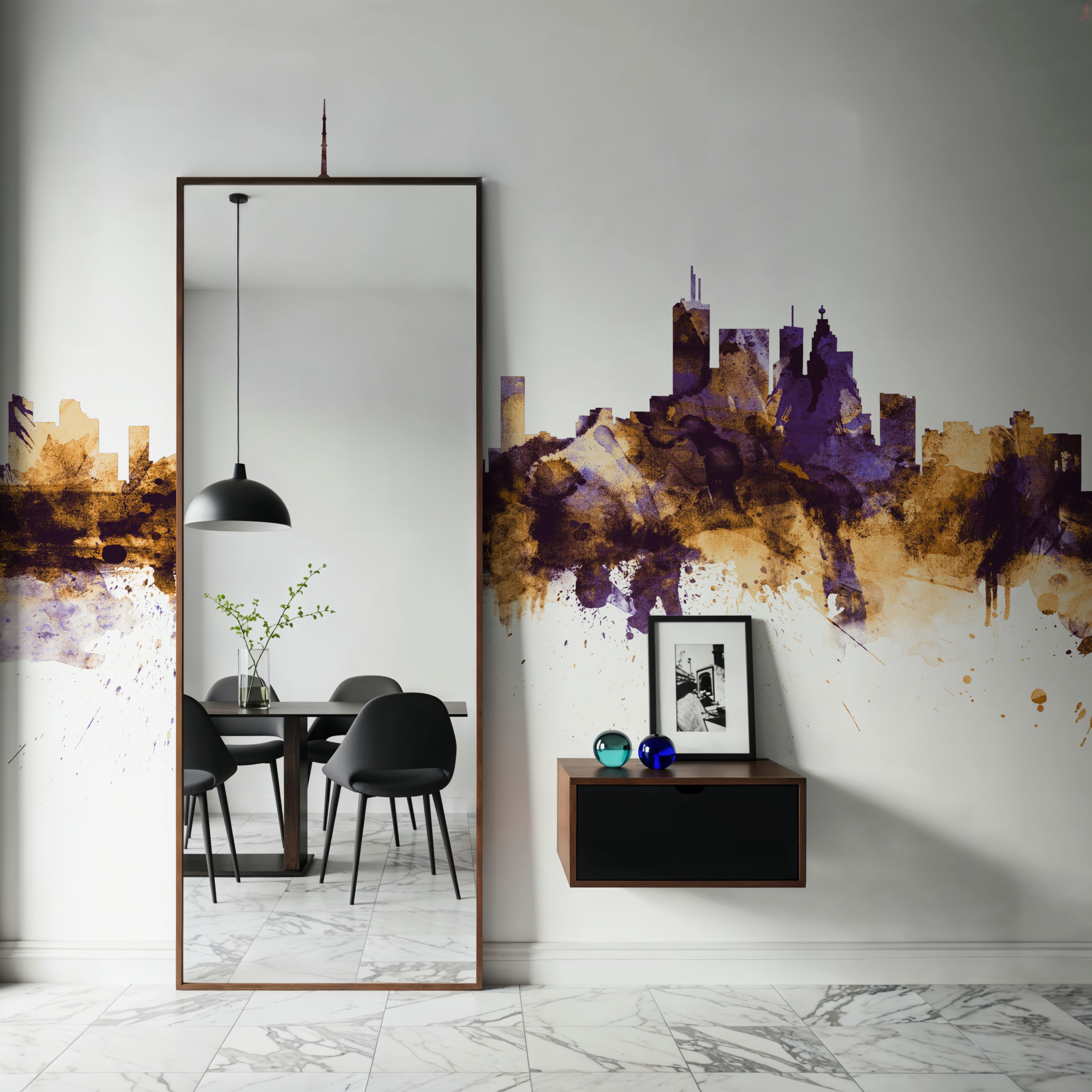 Toronto Canada Skyline Purple & Gold