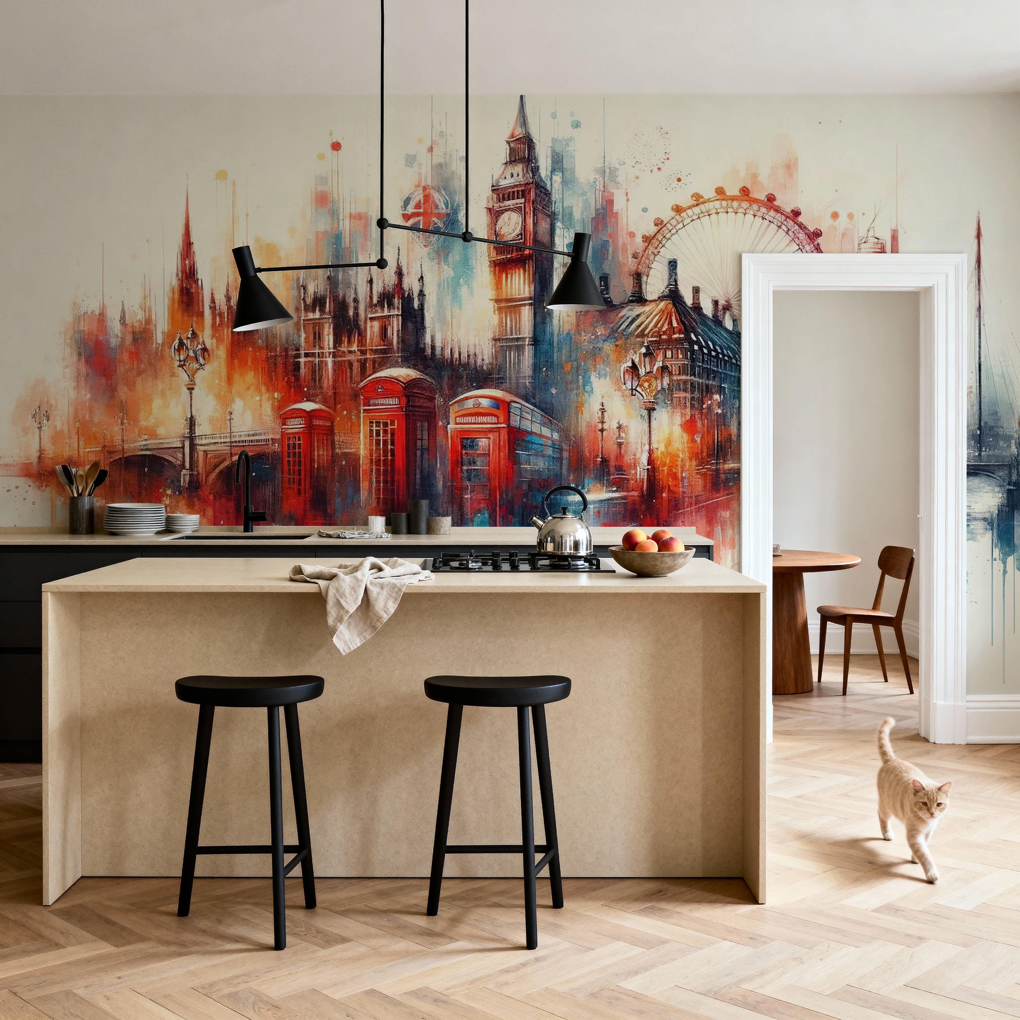 Watercolor London Skyline