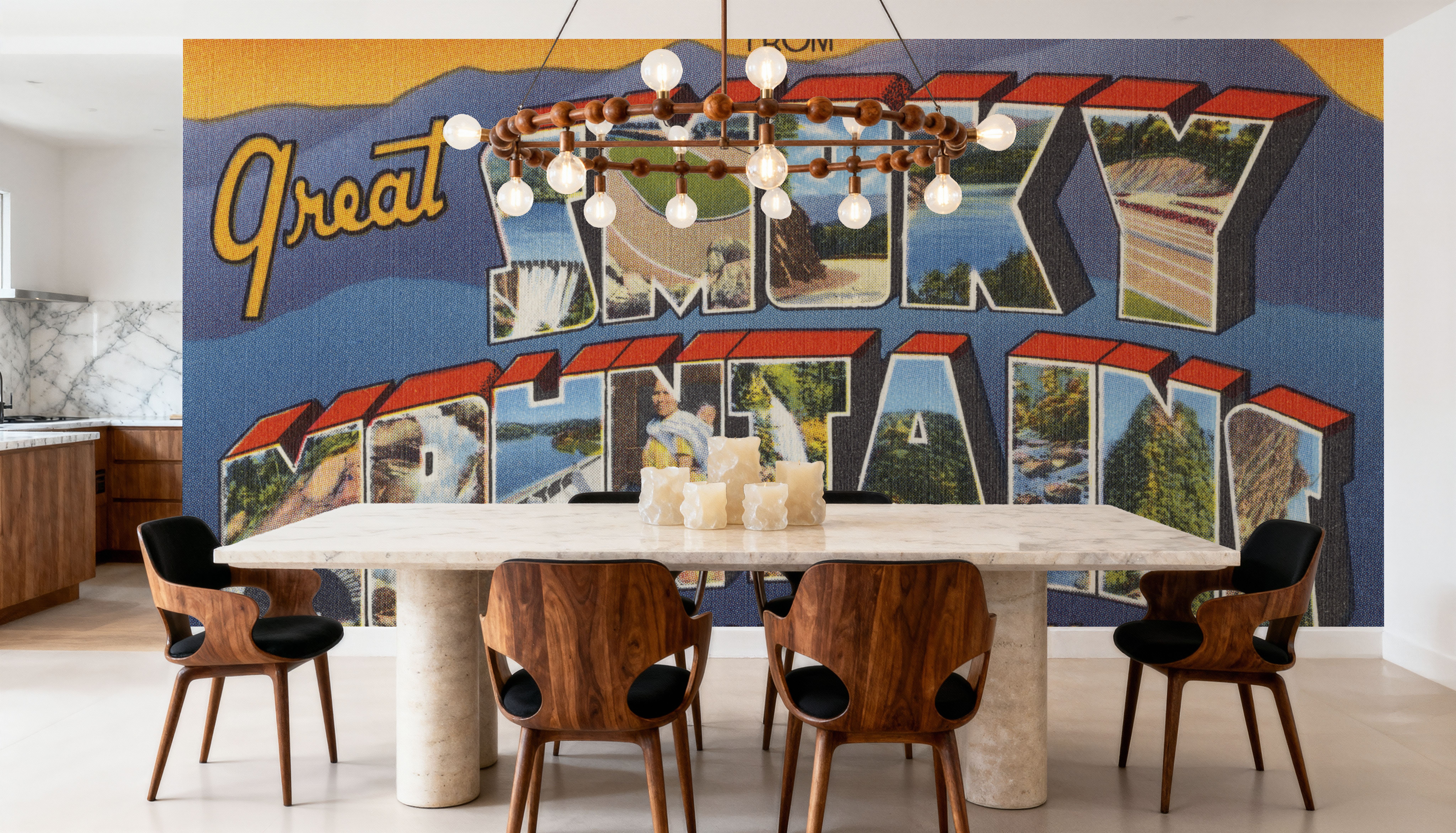 Greetings from Smokey Mountains - Screenprint Postcard