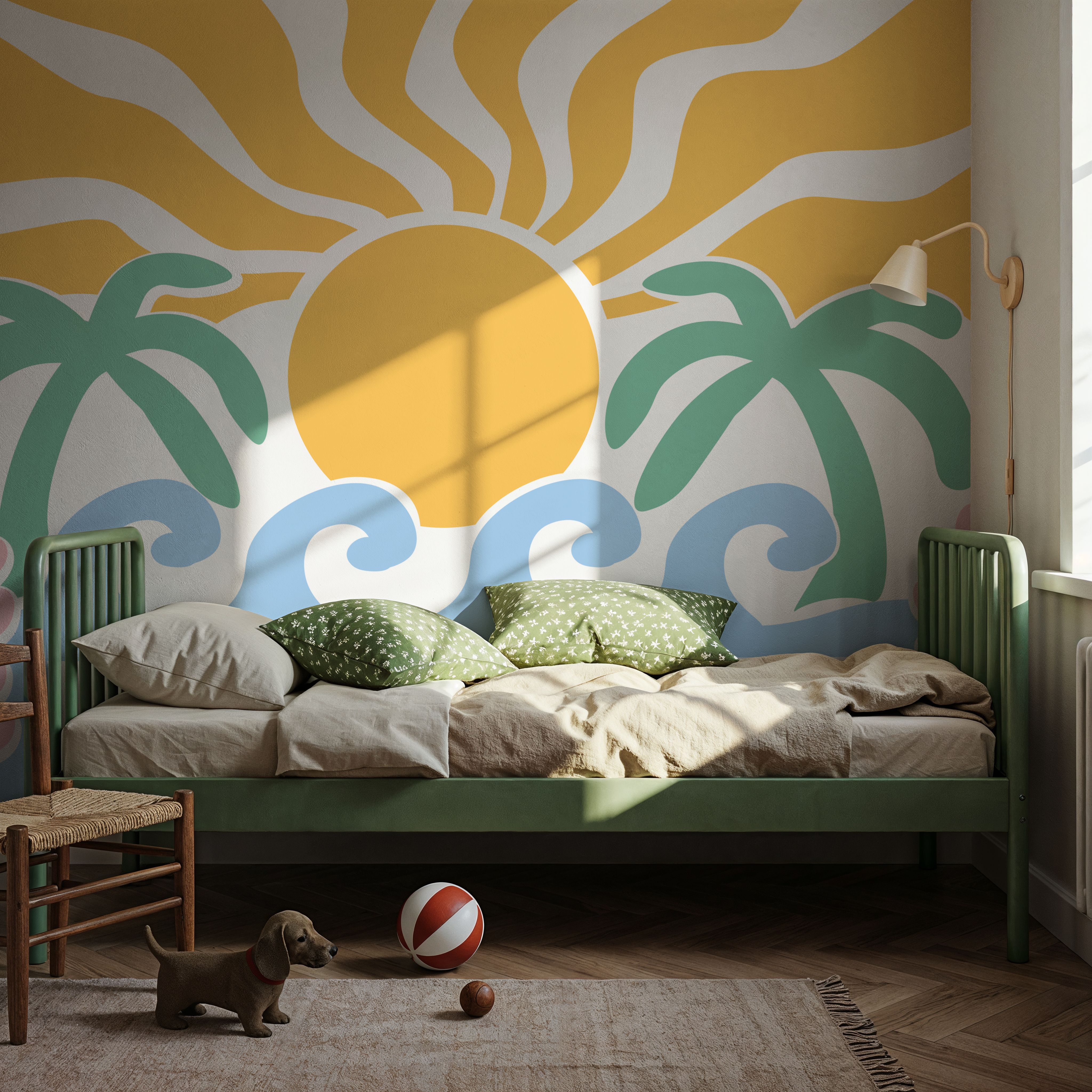 Wall Mural - Hawaiian Fun and Sun - Beach Pop mural wallpaper - Offices - Wallism UK - Premium, Textured or Peel & Stick