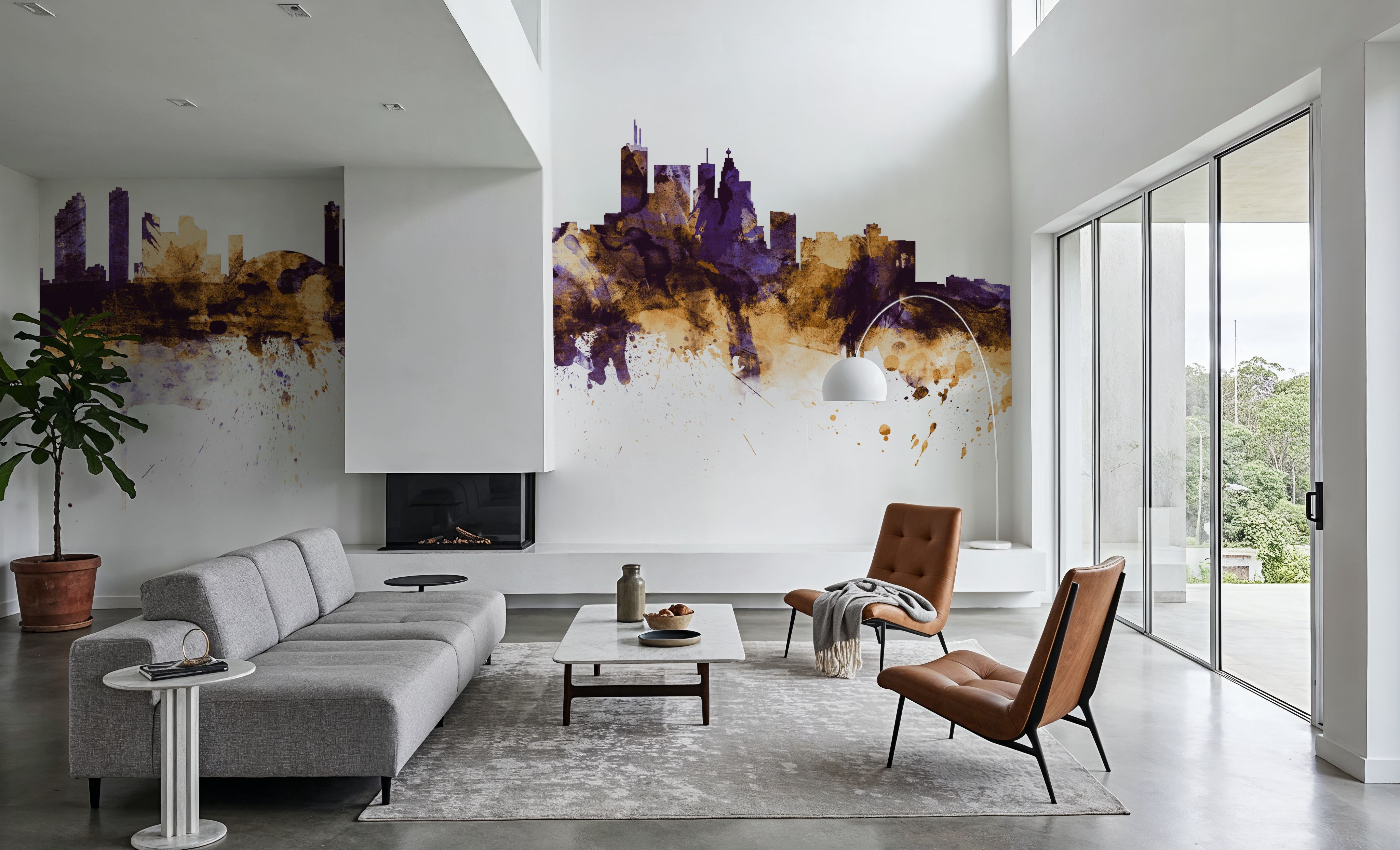 Toronto Canada Skyline Purple & Gold