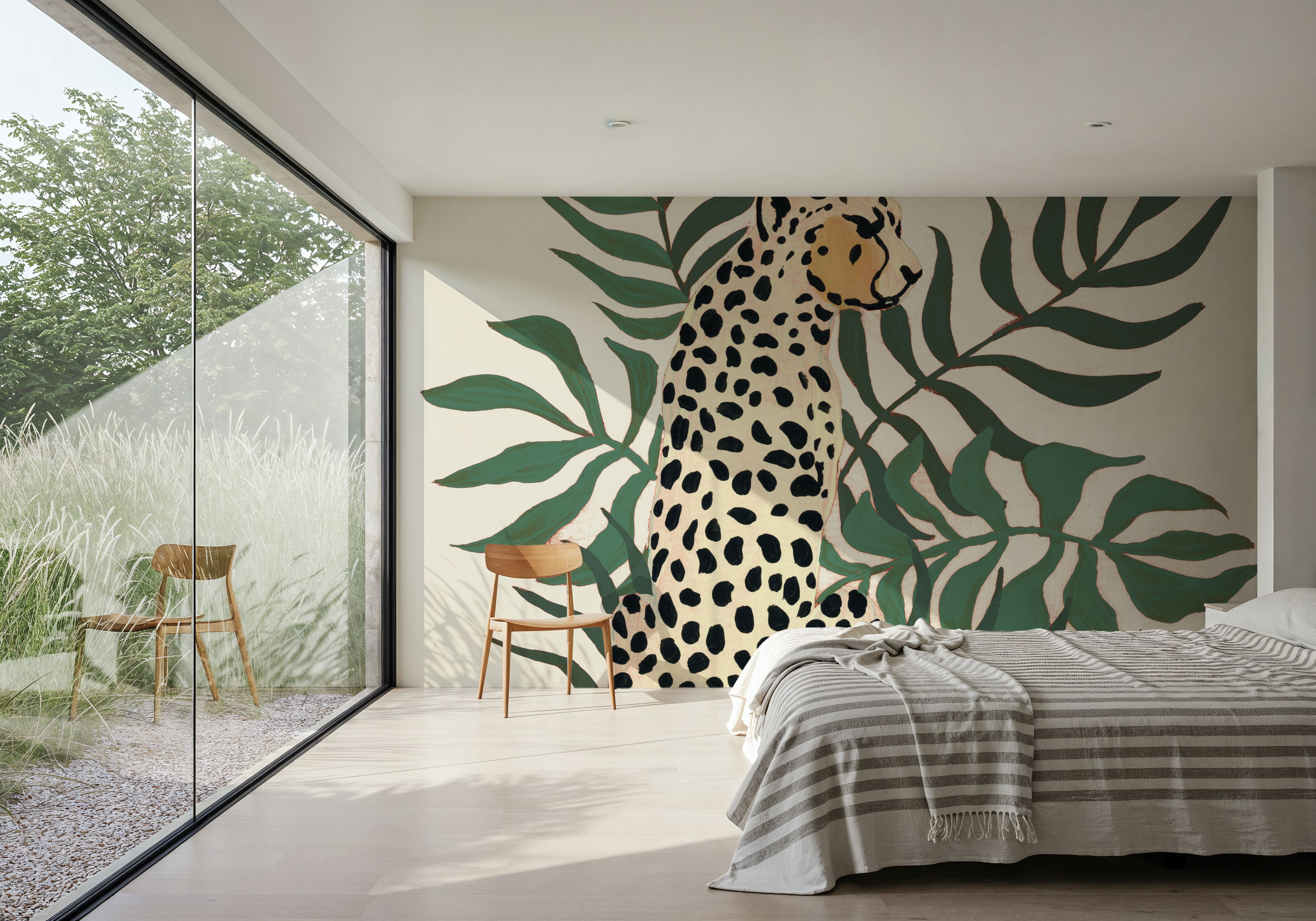 Sitting Cheetah Cream