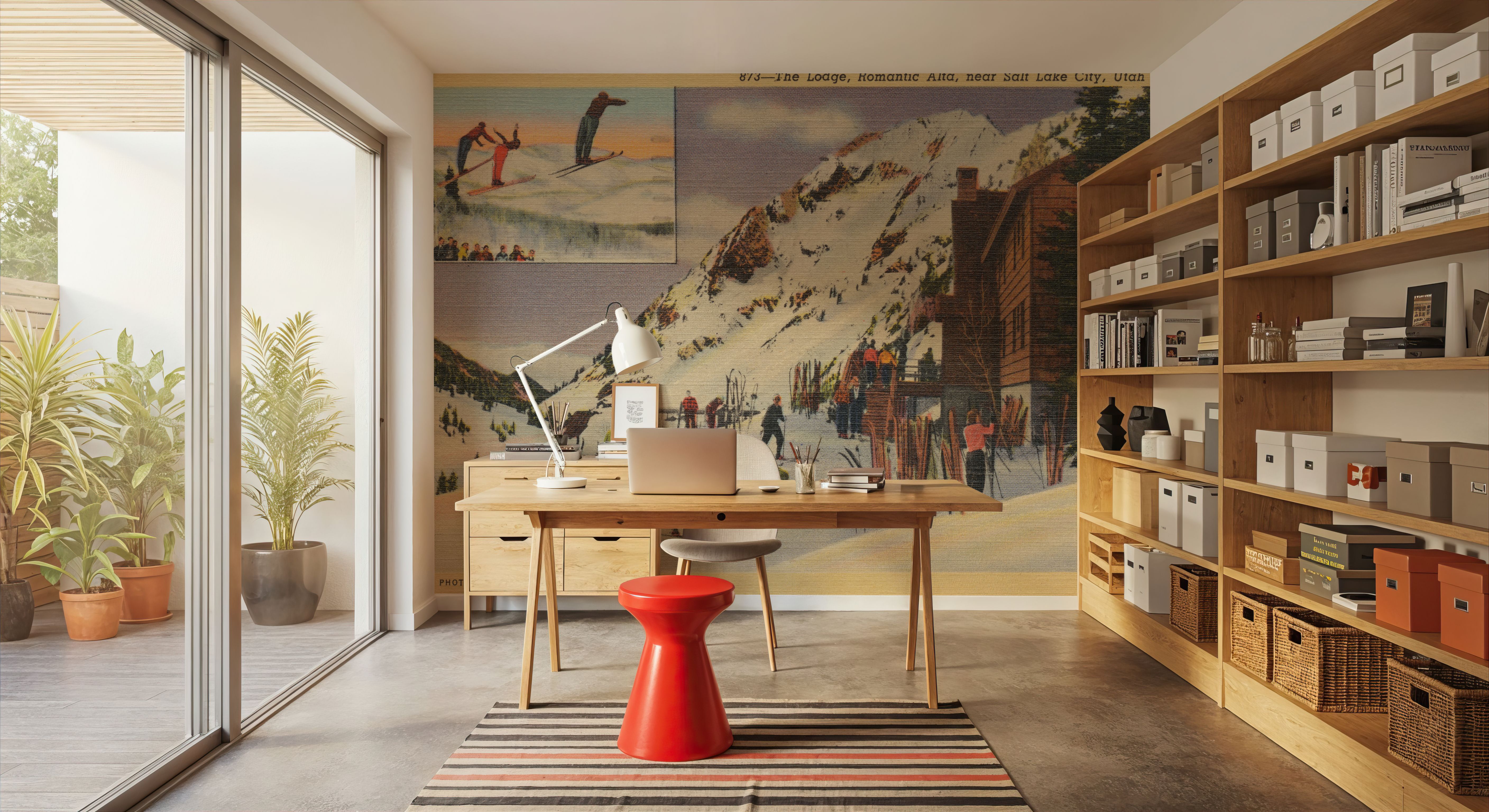 Salt Lake City Postcard - Screenprint, Wallpaper