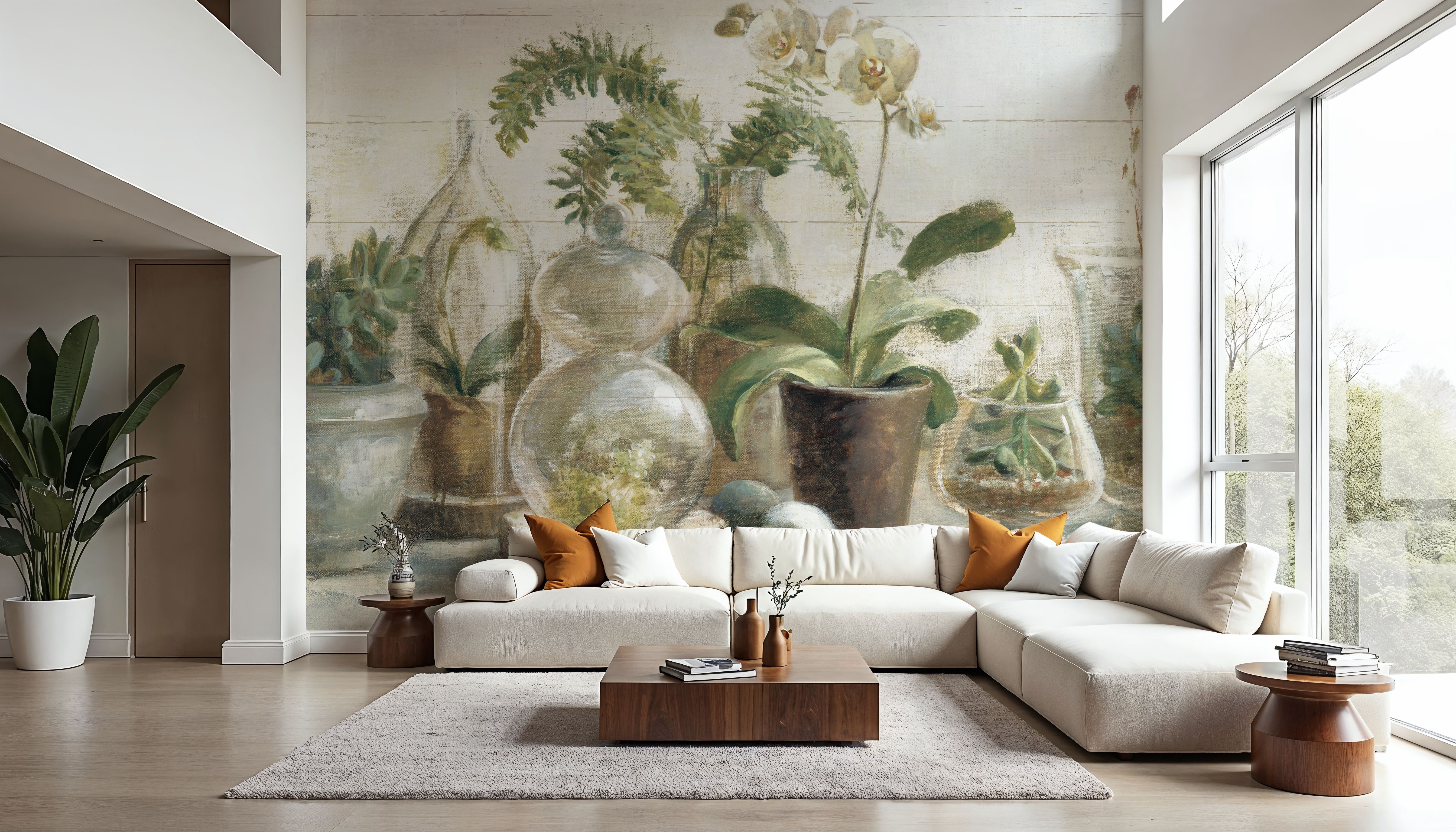Greenhouse Orchids on Shiplap