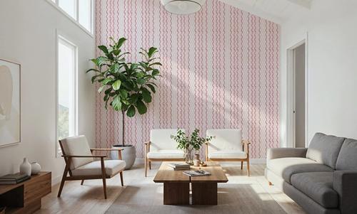 Wavy Stripes, Pink