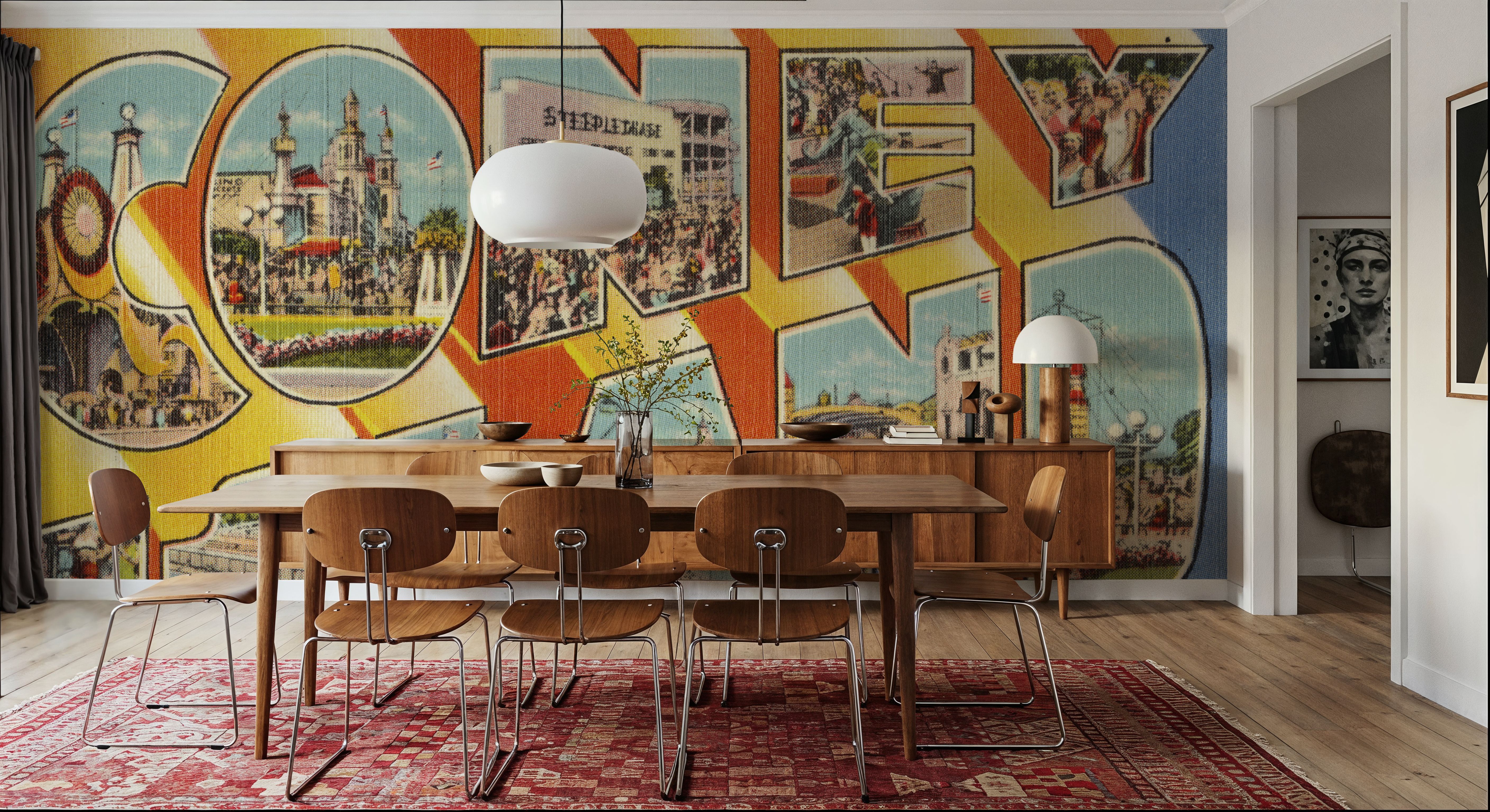 Greetings from Coney Island - Screenprint Postcard, Wallpaper