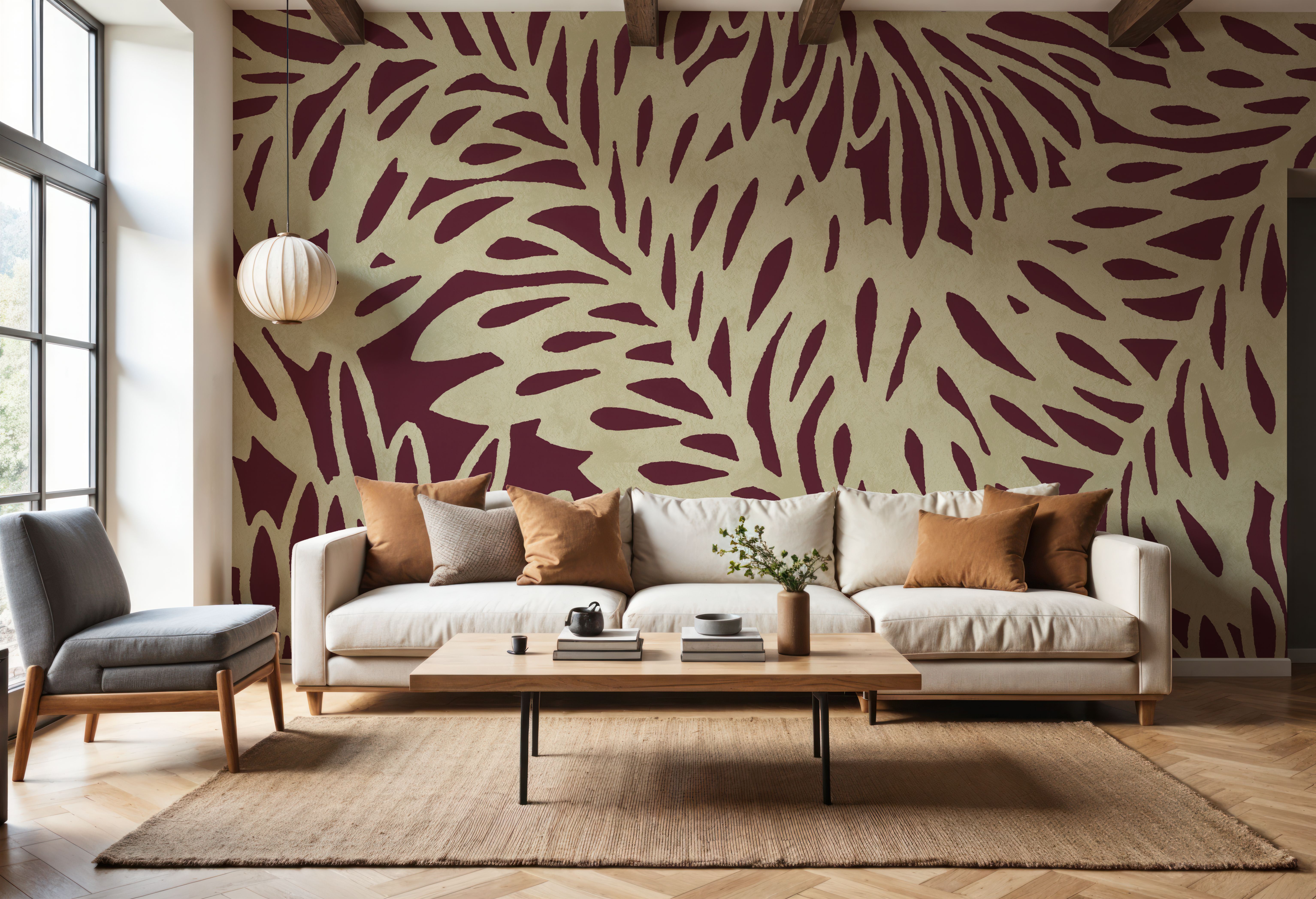Leaf Wave Claret