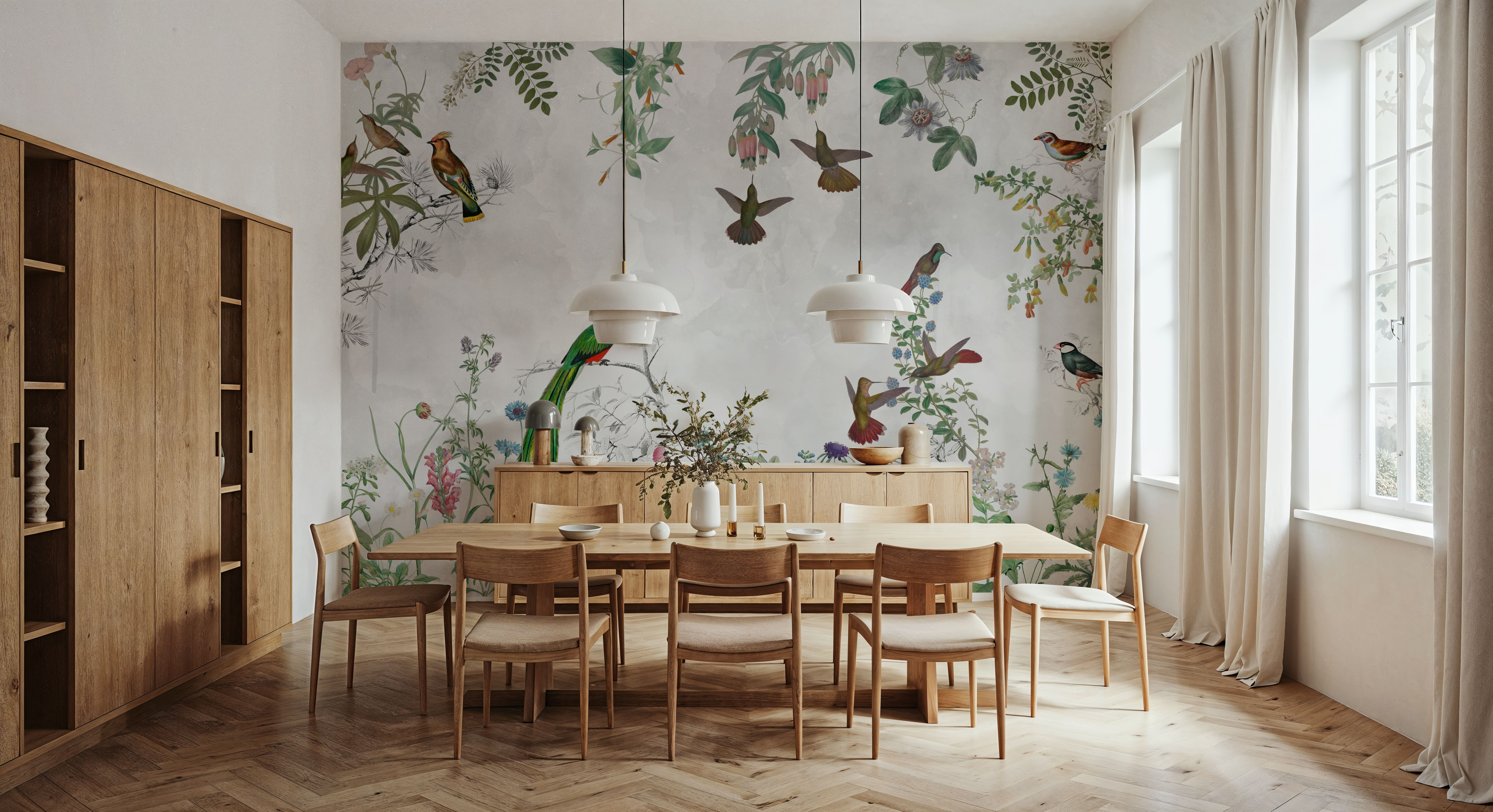 Fields of Birds and Flowers, Wallpaper