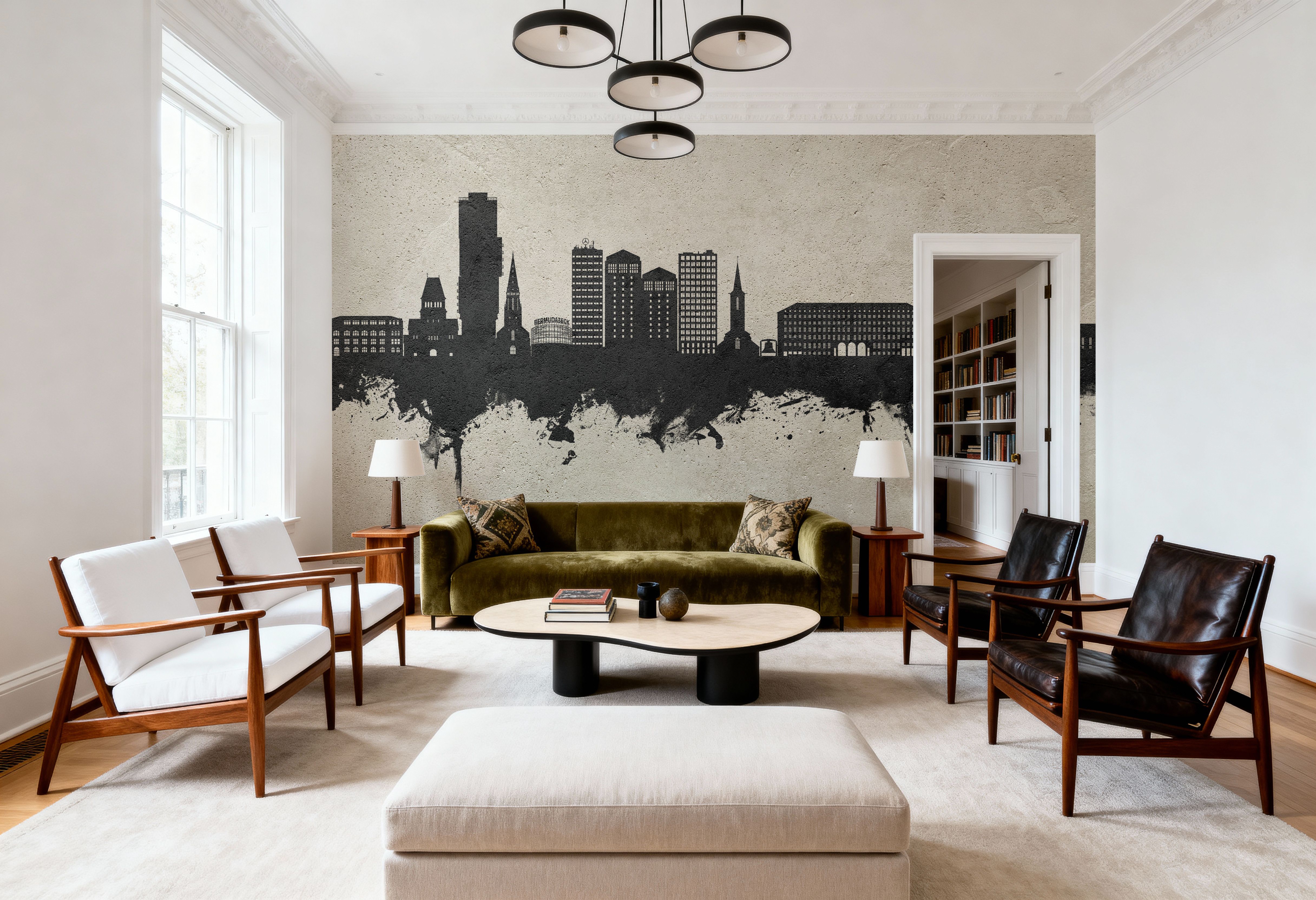 Bochum Germany Skyline Concrete, Papel pintado