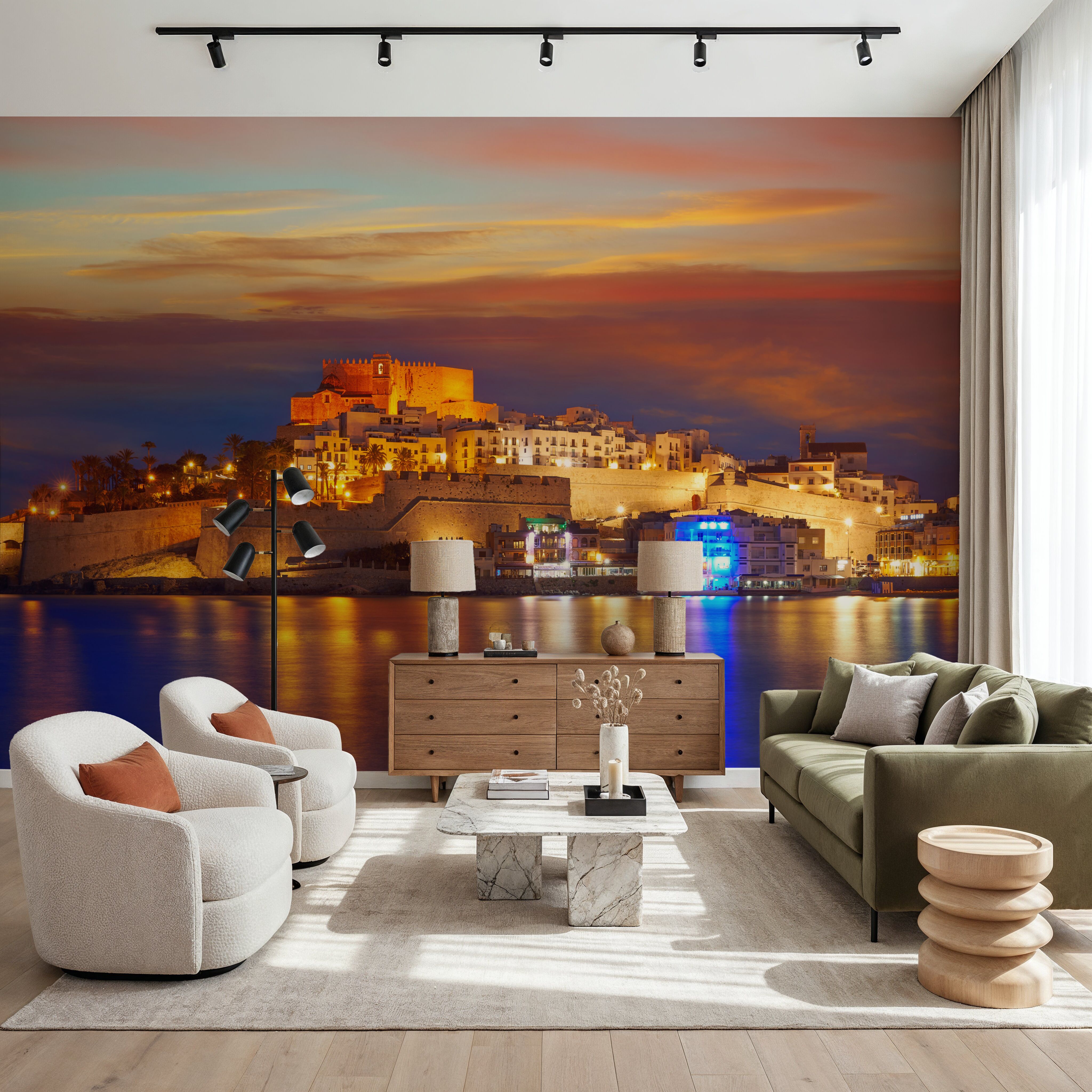 Mediterranean Castle Sunset