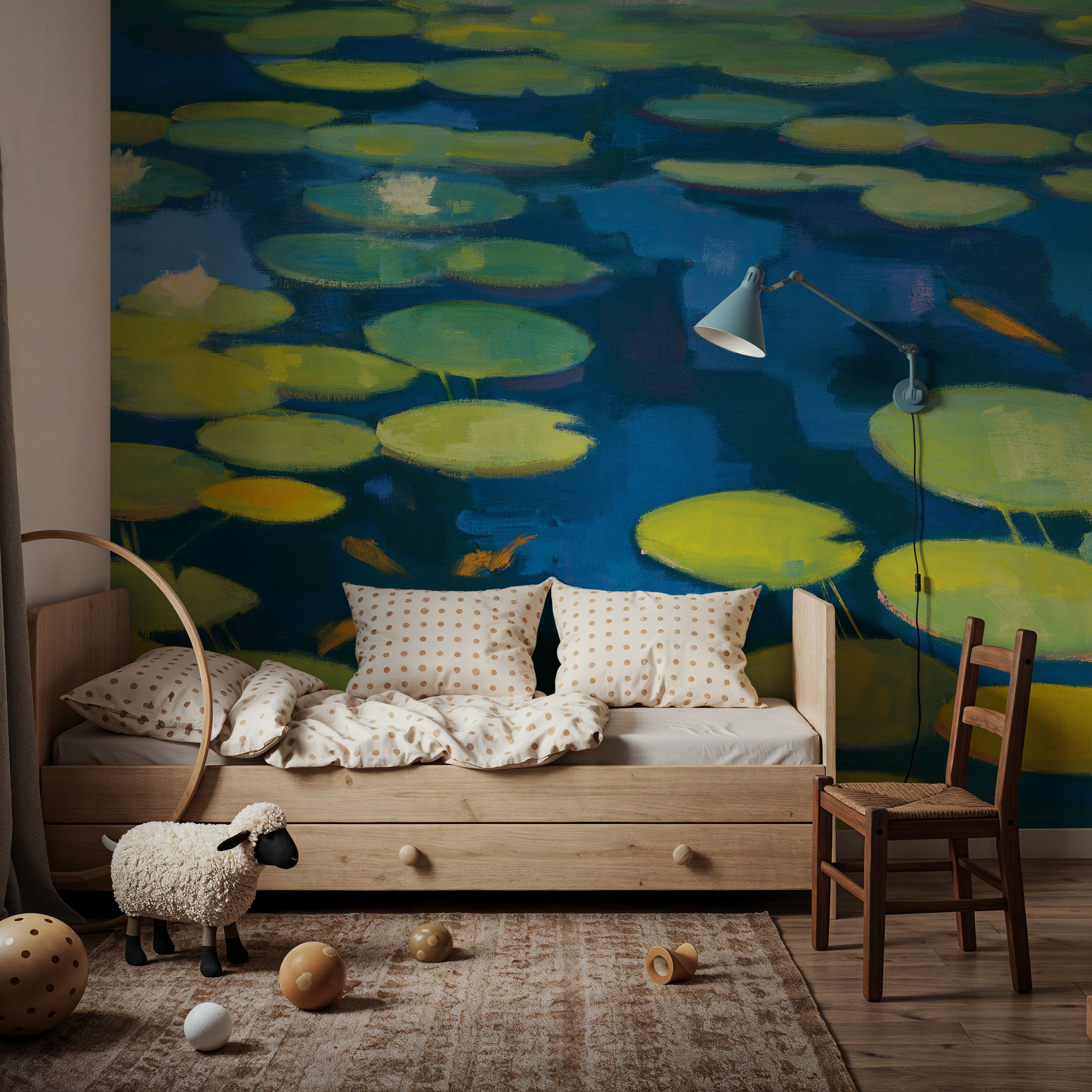 Lily Pond with Koi