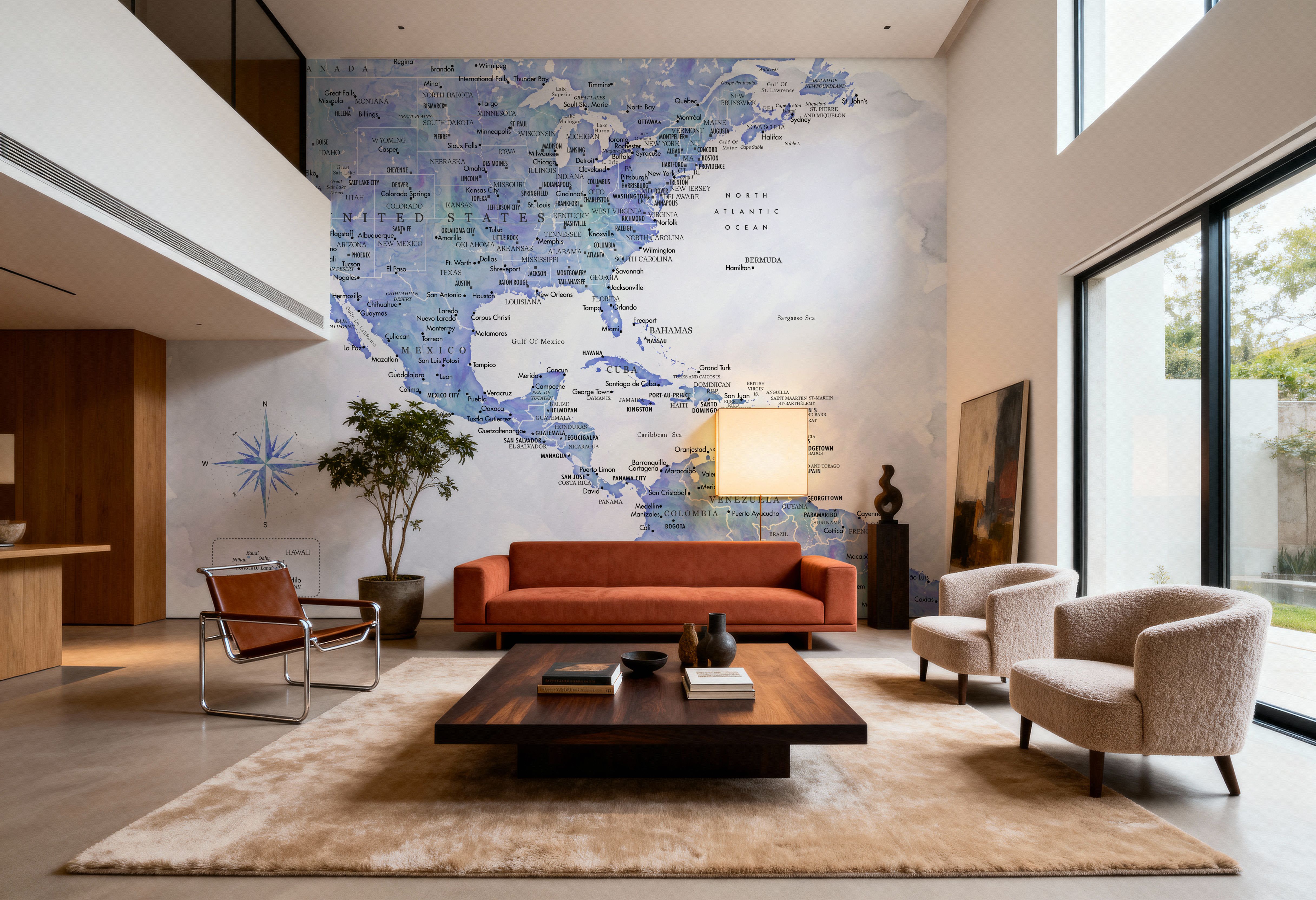 US Mexico Caribbean Map - Isidora Wash