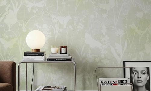 Herbals and Butterflies Double Silhouette Spring Green