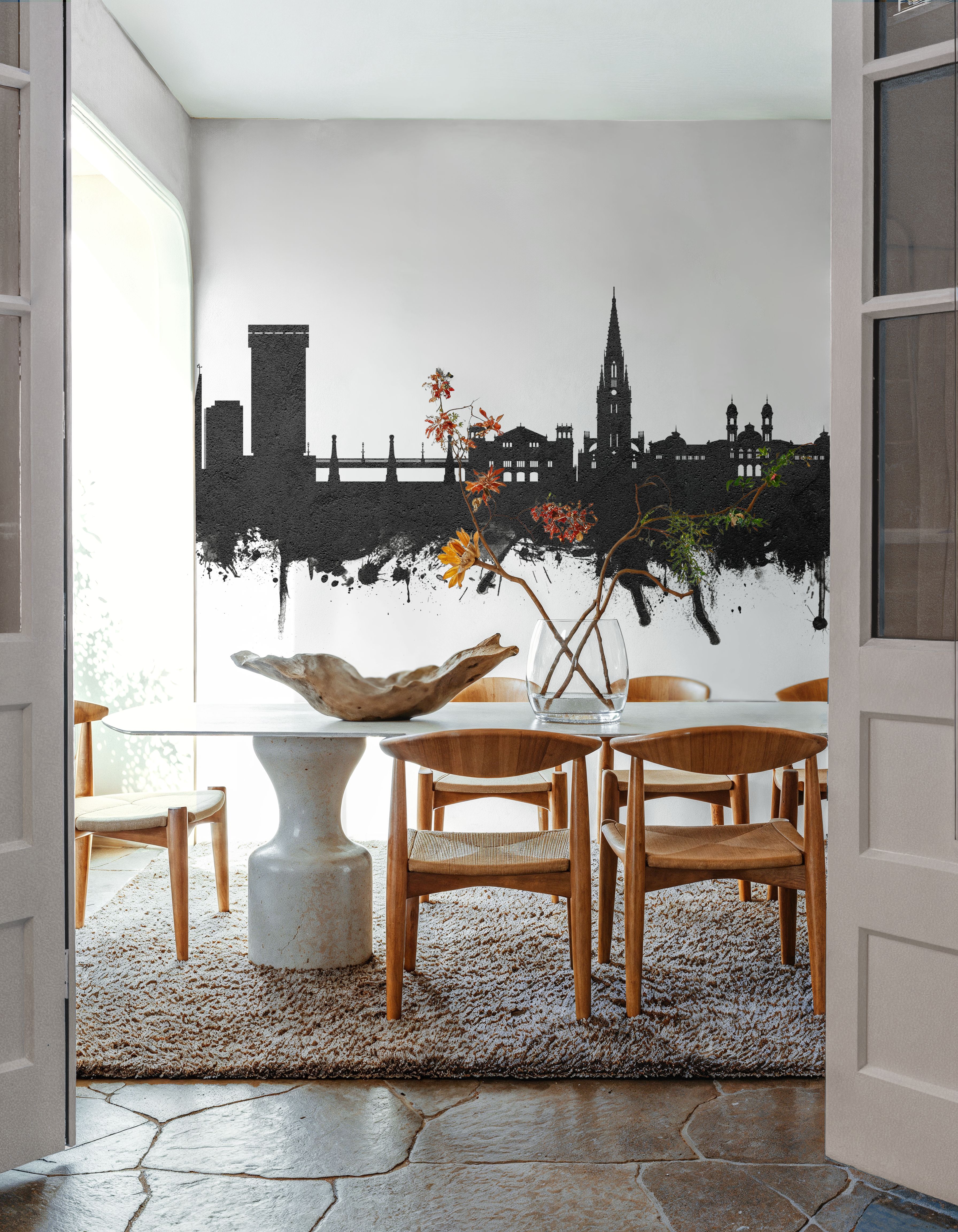 San Sebastian Spain Skyline Black & White