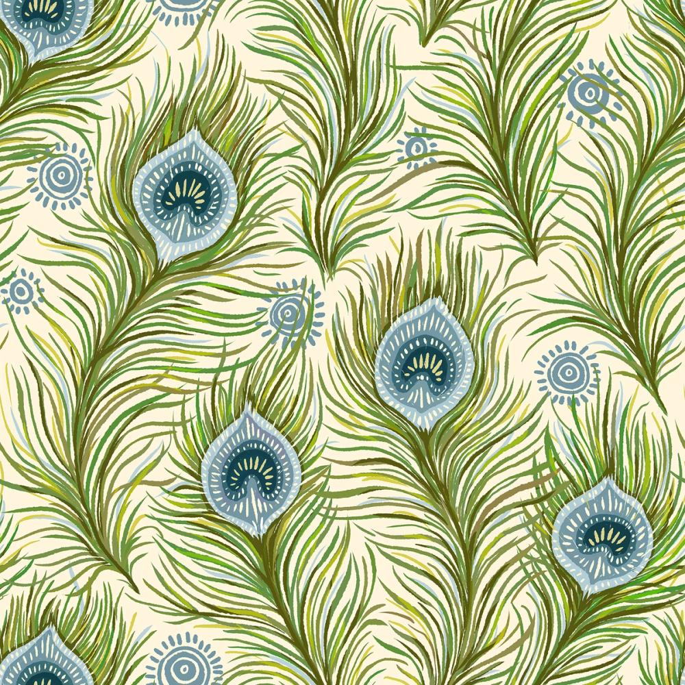 Boho Peacock Feathers, Cream