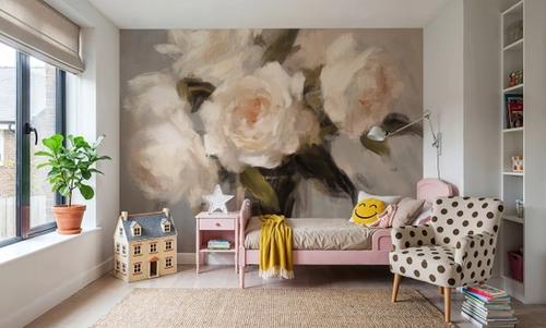Painterly White Roses