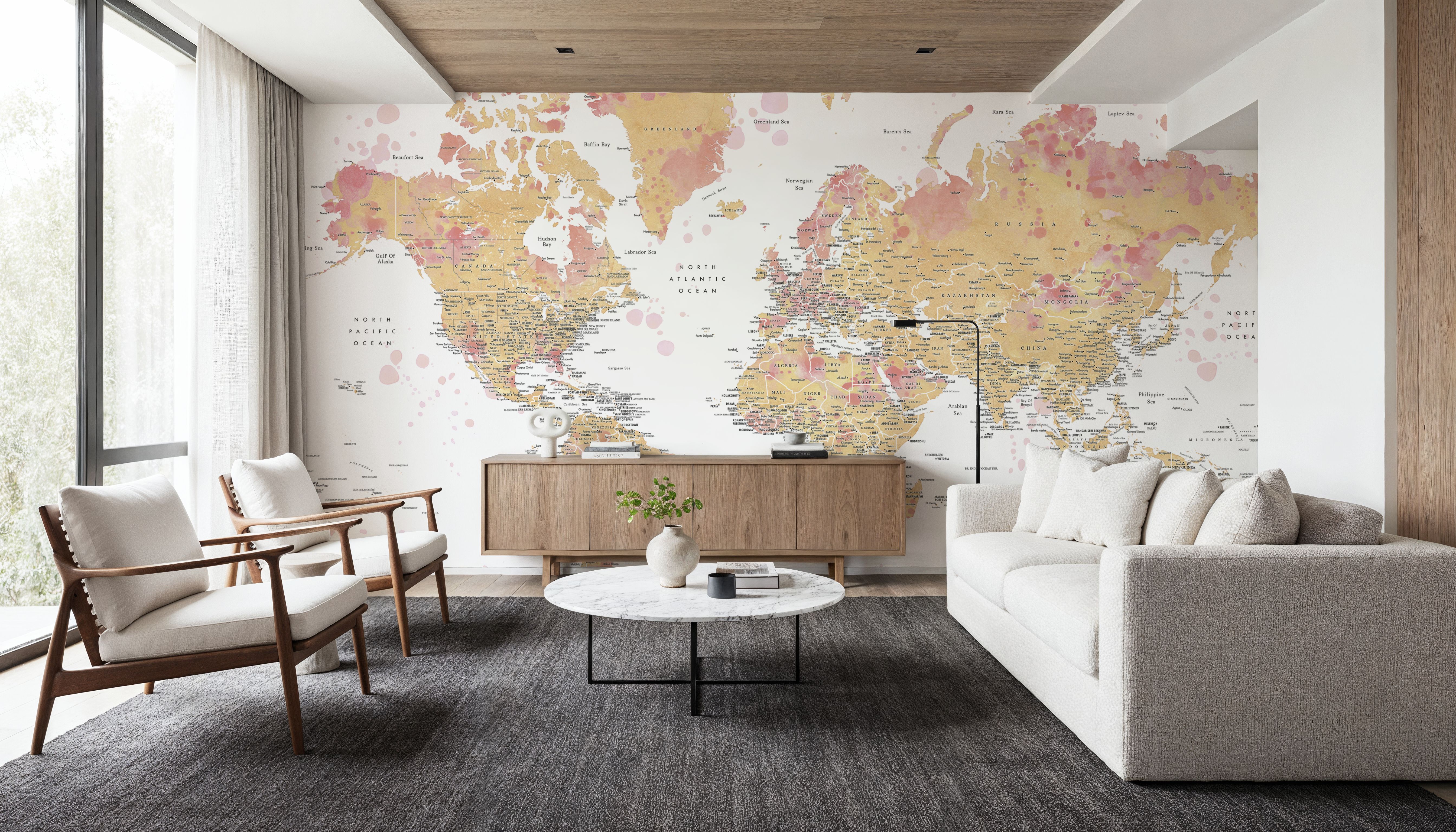 World Map Cities - Amanda