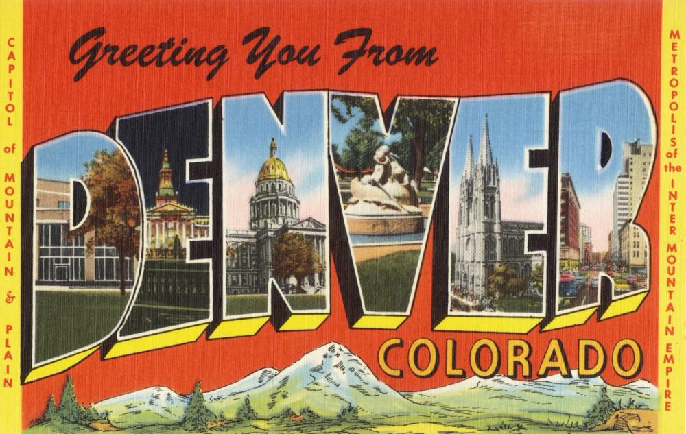 Greetings from Denver - Screenprint Postcard