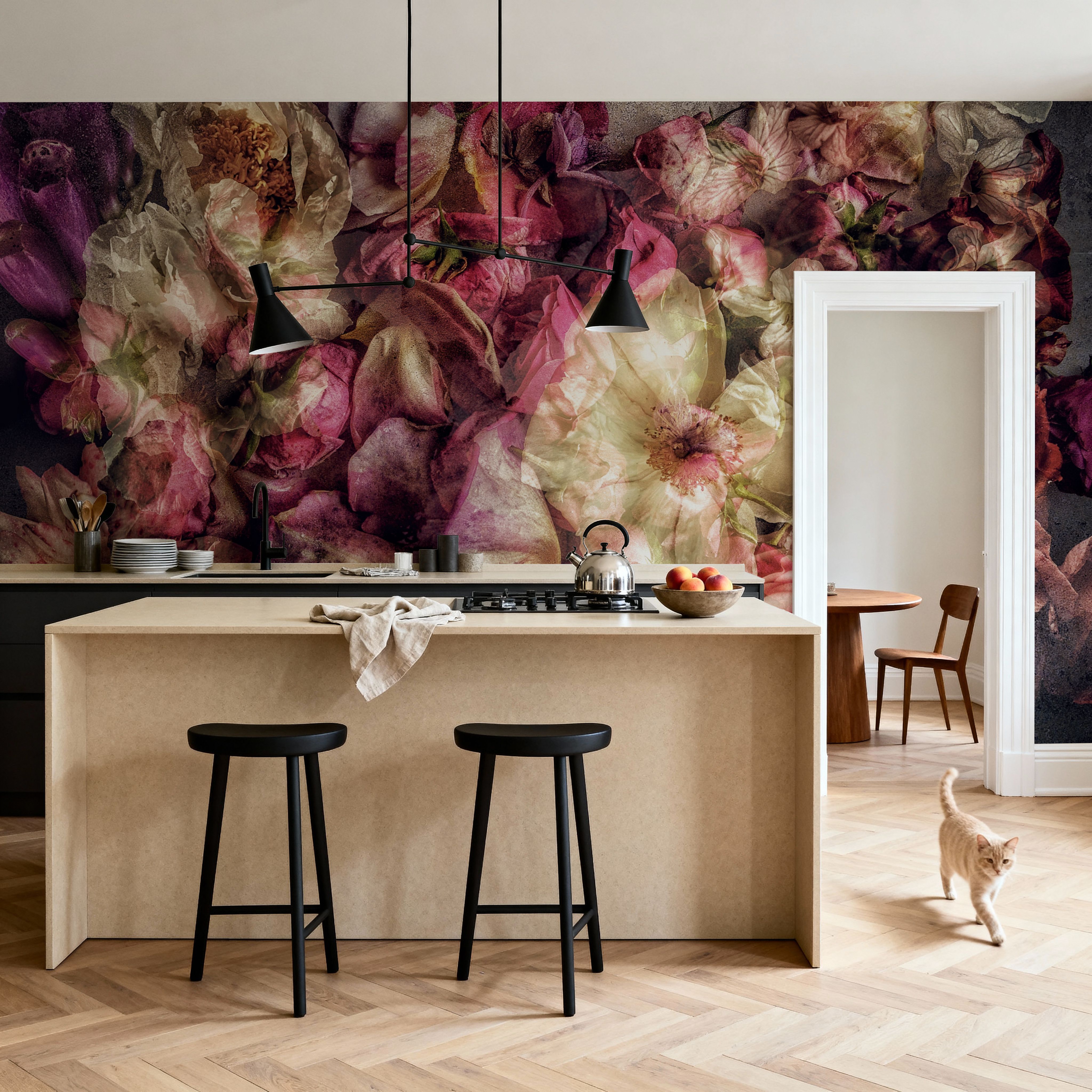 Wall Mural - Purple Heart - Contemporary mural wallpaper - Dining Room - Wallism US - Premium, Textured or Peel & Stick