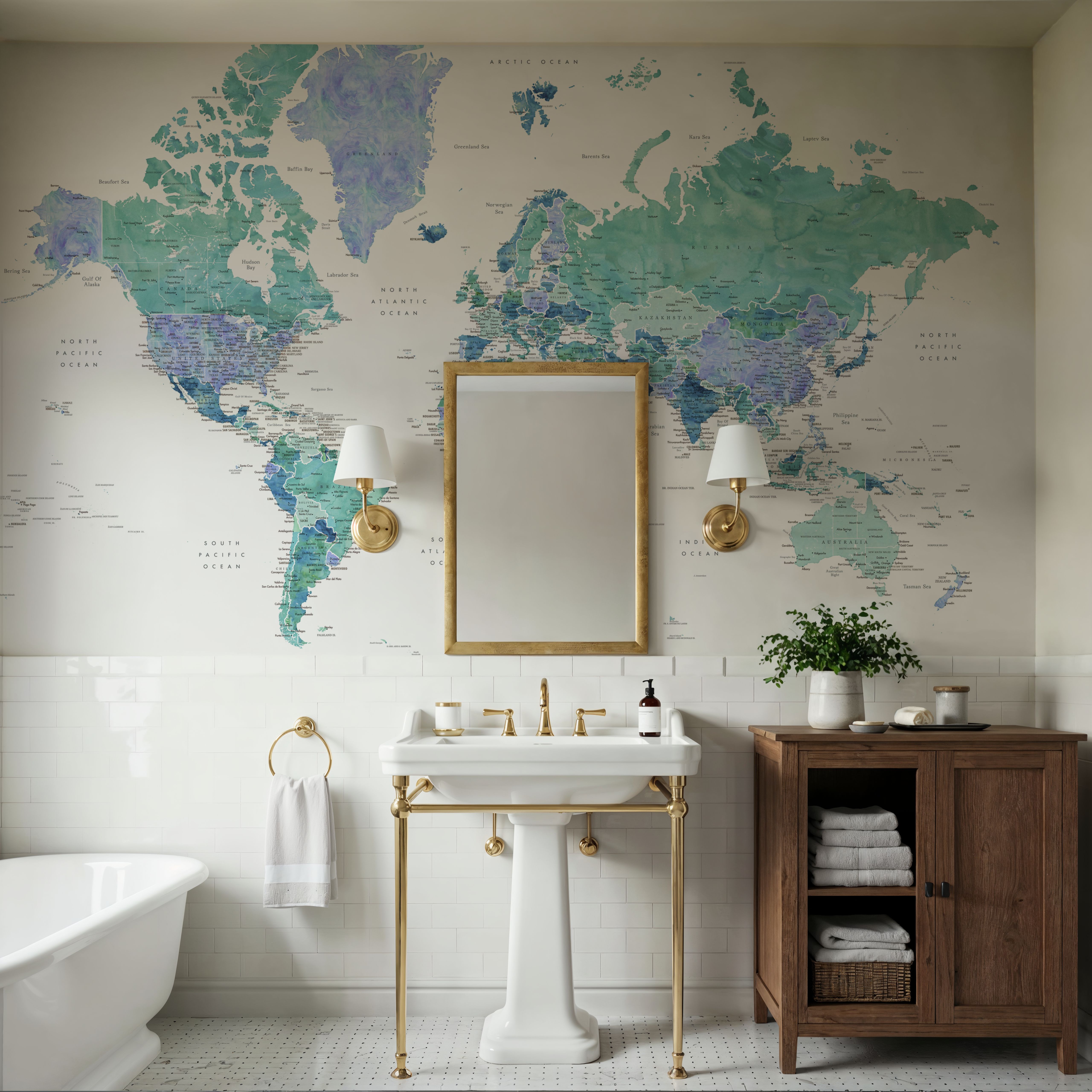 World Map Cities - Elizenda