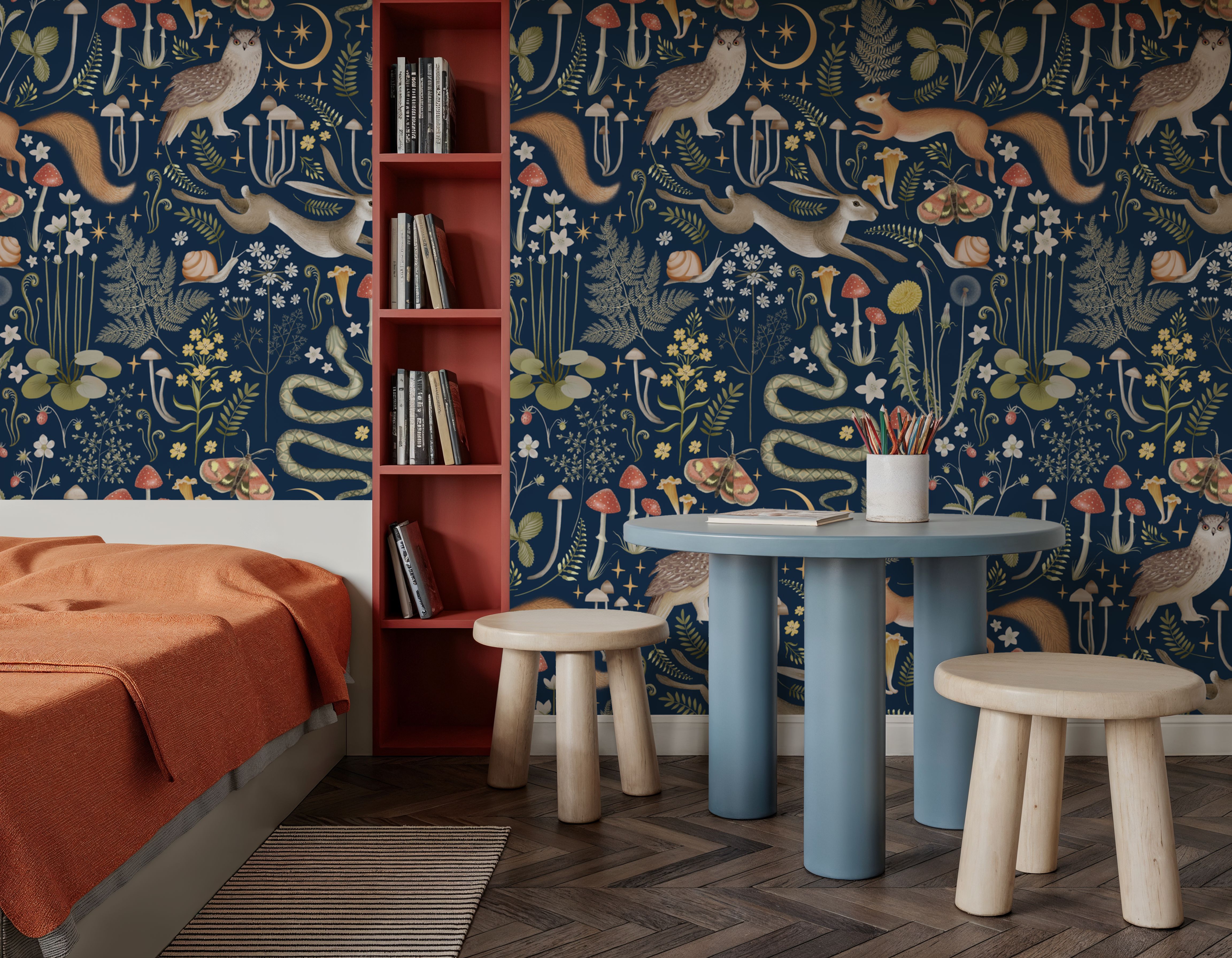 Fantasy Forest - Midnight Blue