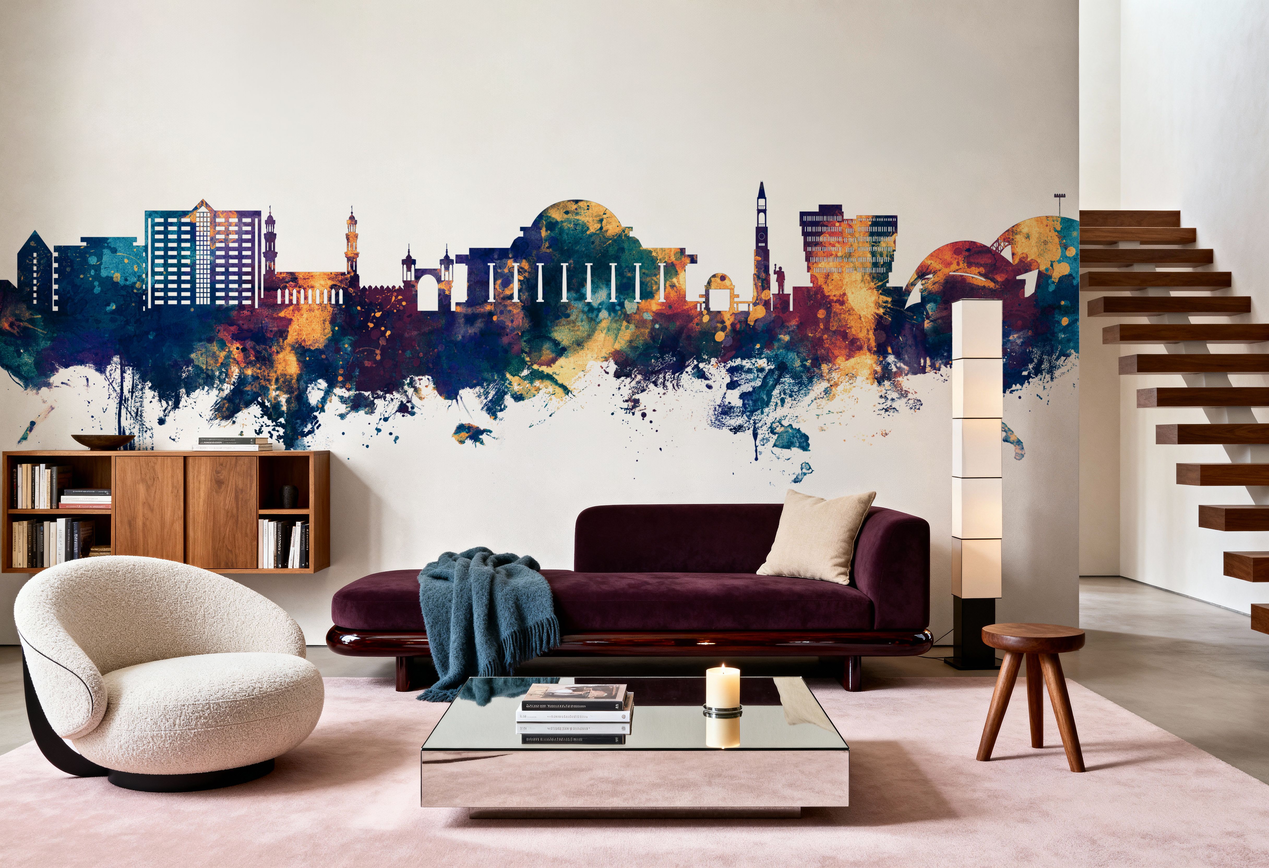Lilongwe Malawi Skyline Blue & Bronze