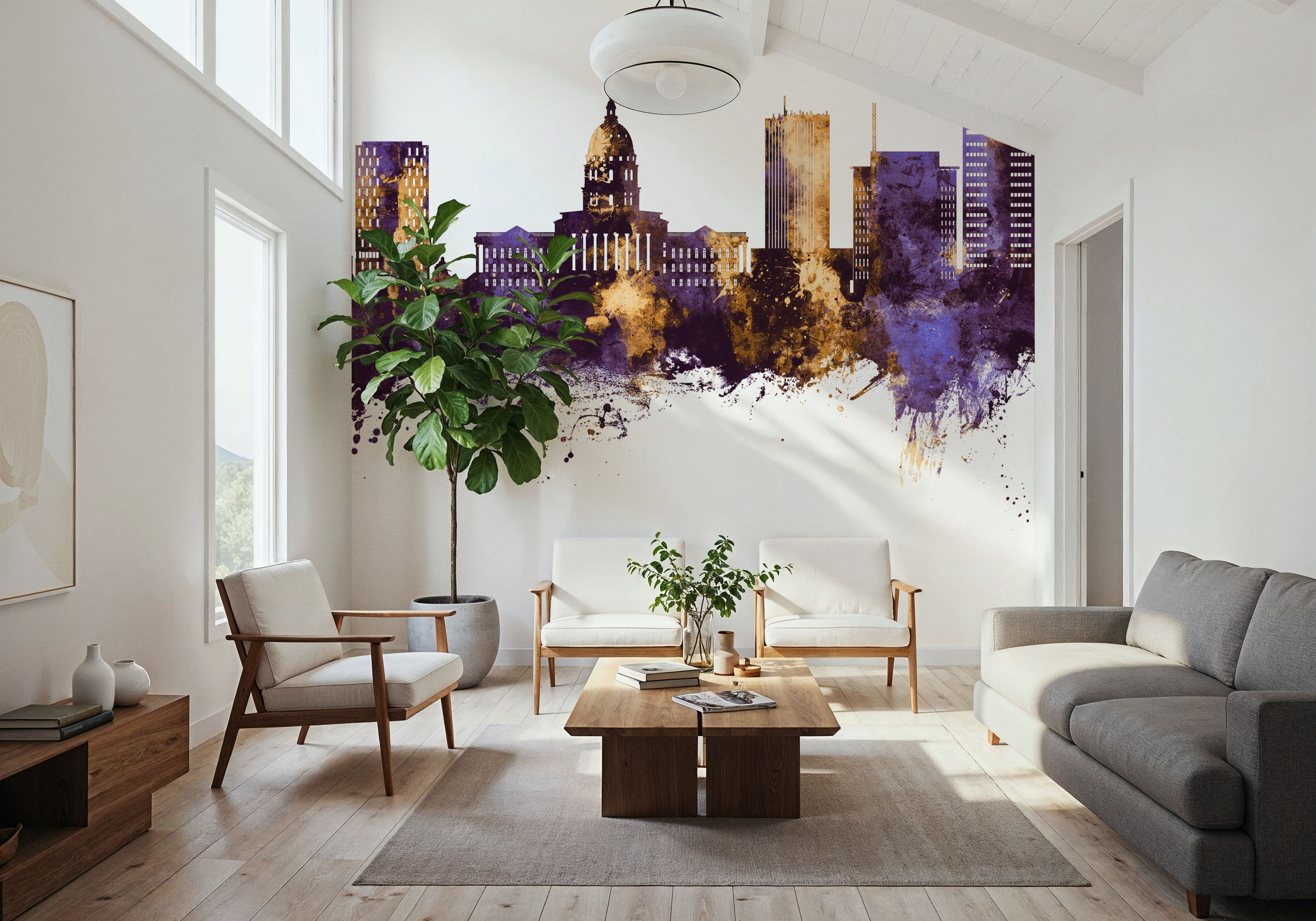 Topeka Wyoming Skyline Purple & Gold