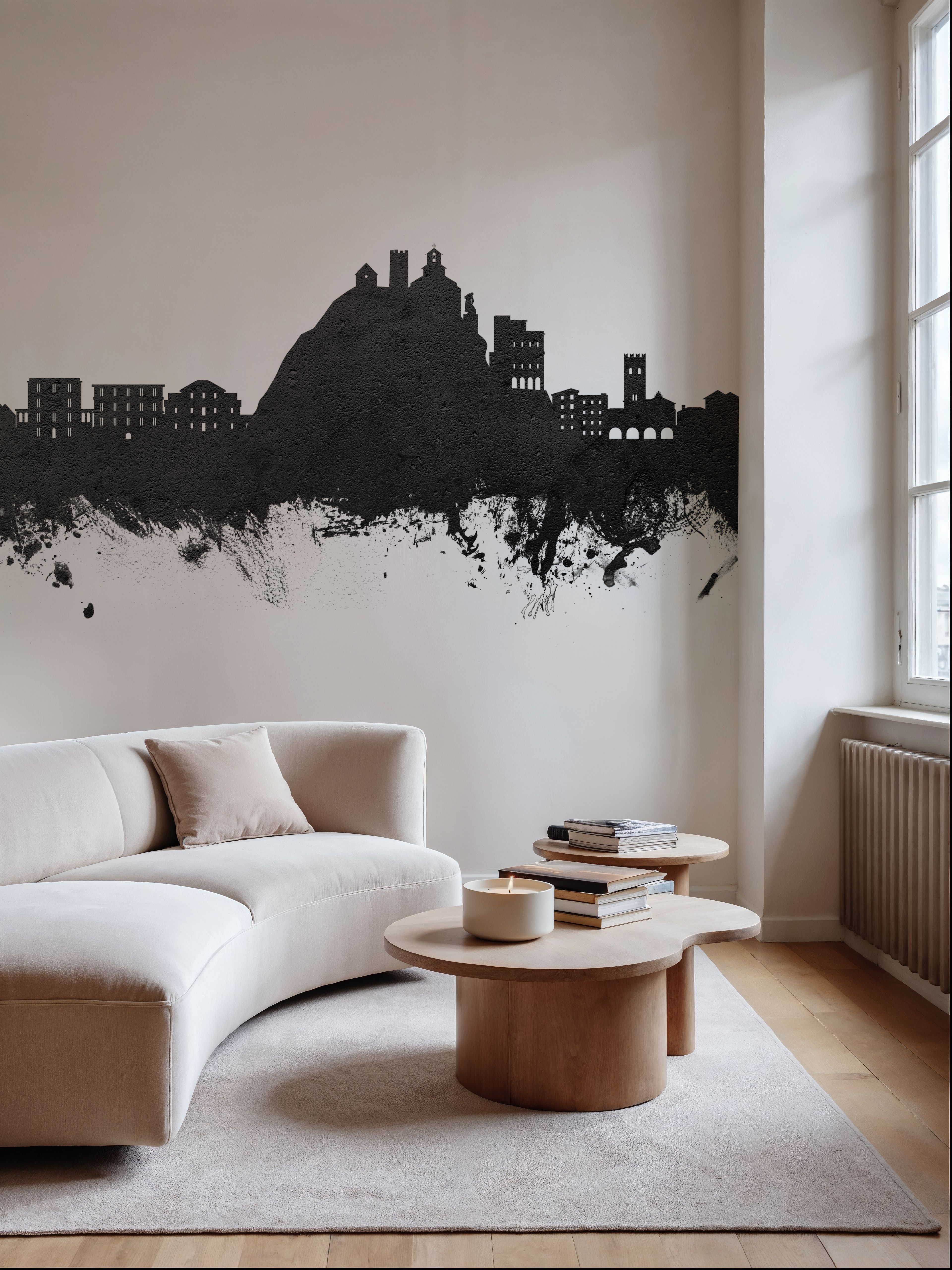 Monterosso al Mare Italy Skyline Black & White