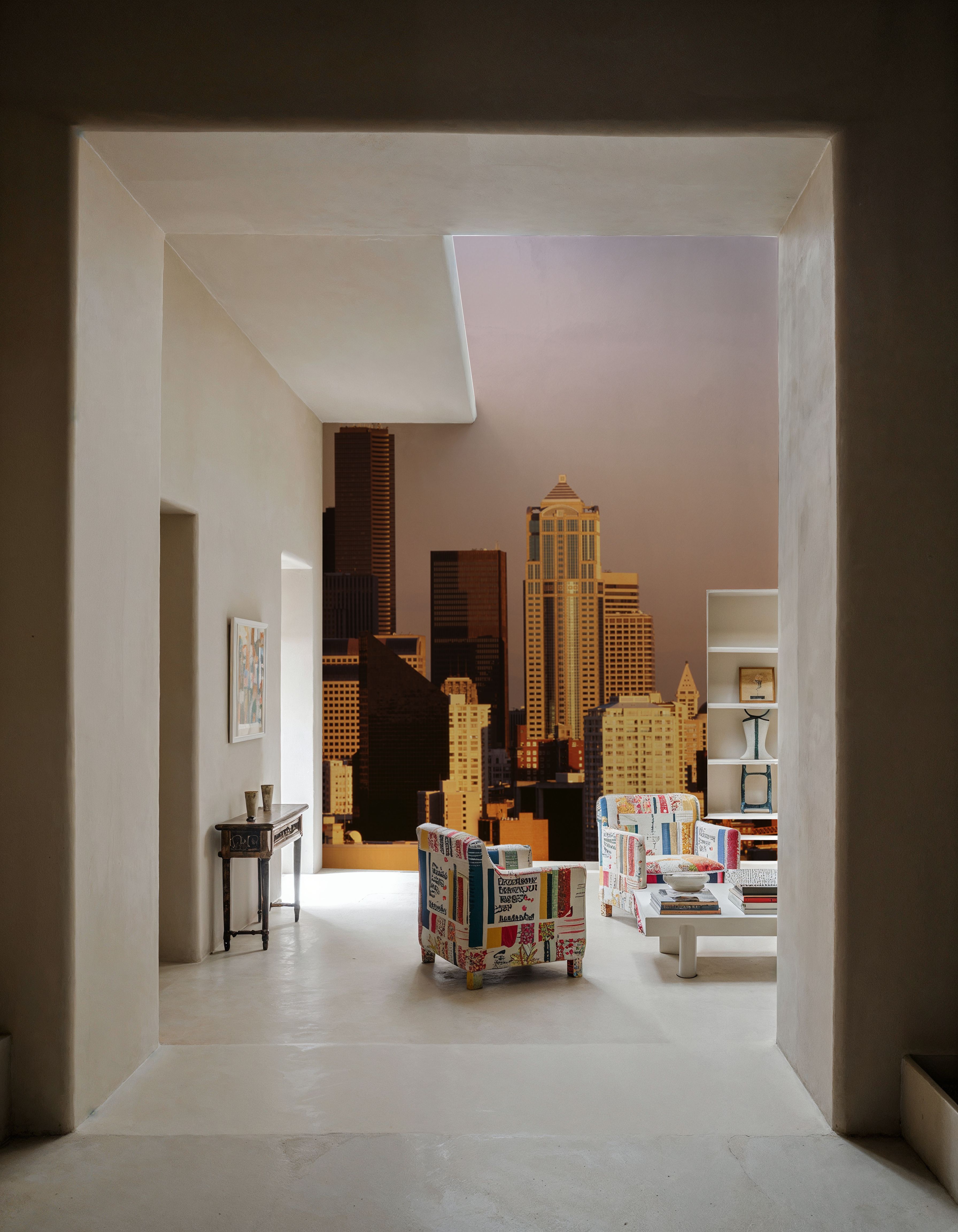 Golden Metropolis Dusk Mountain