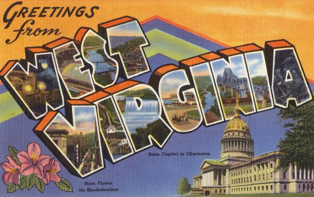 Greetings from West Virginia - Screenprint Postcard