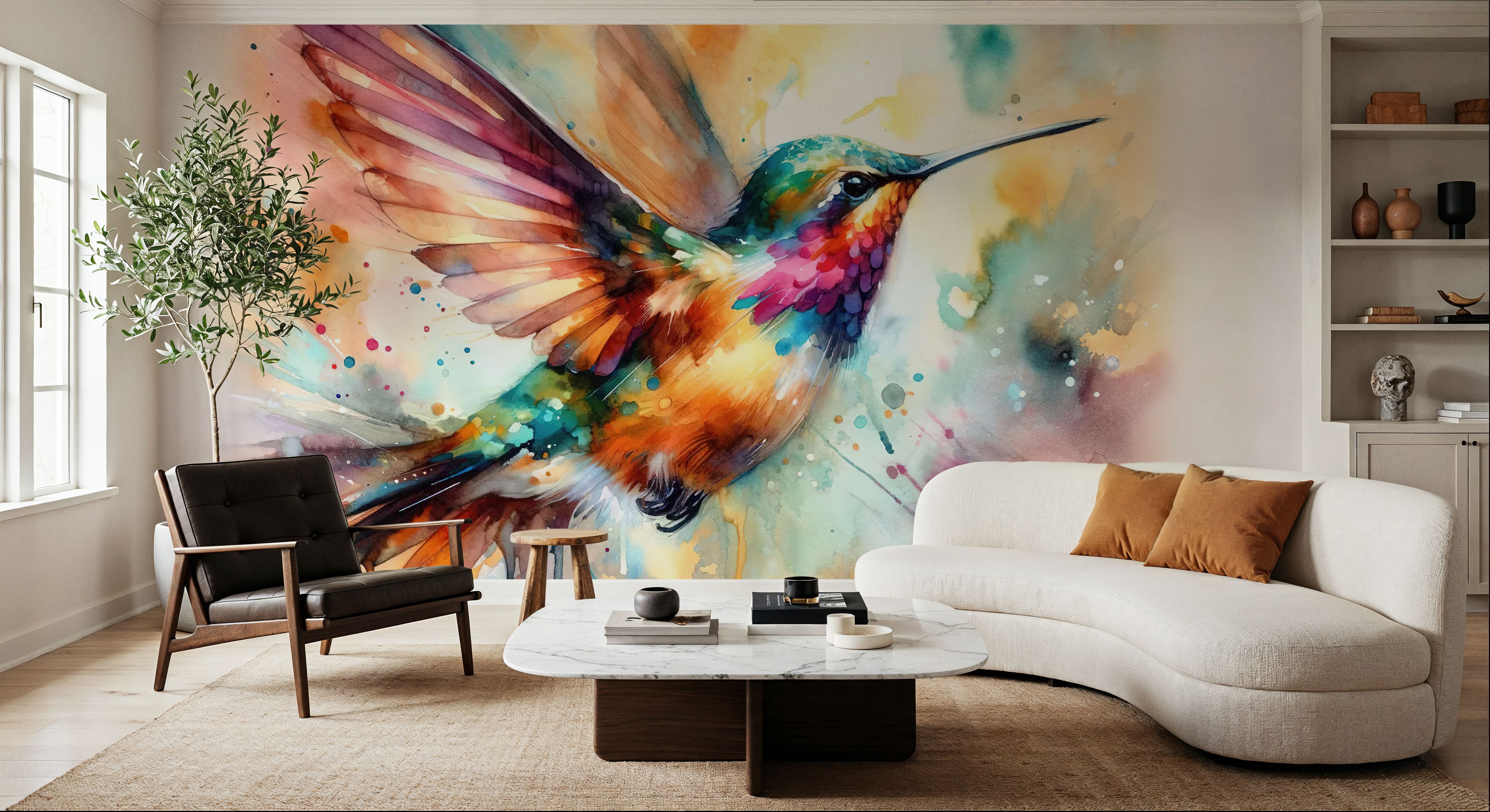 Iridescent Hummingbird Mid Flight