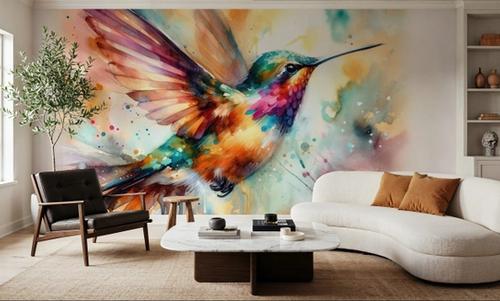 Iridescent Hummingbird Mid Flight