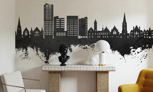 Swindon England Skyline Black & White