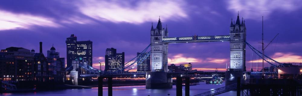 Purple Tower Bridge Twilight