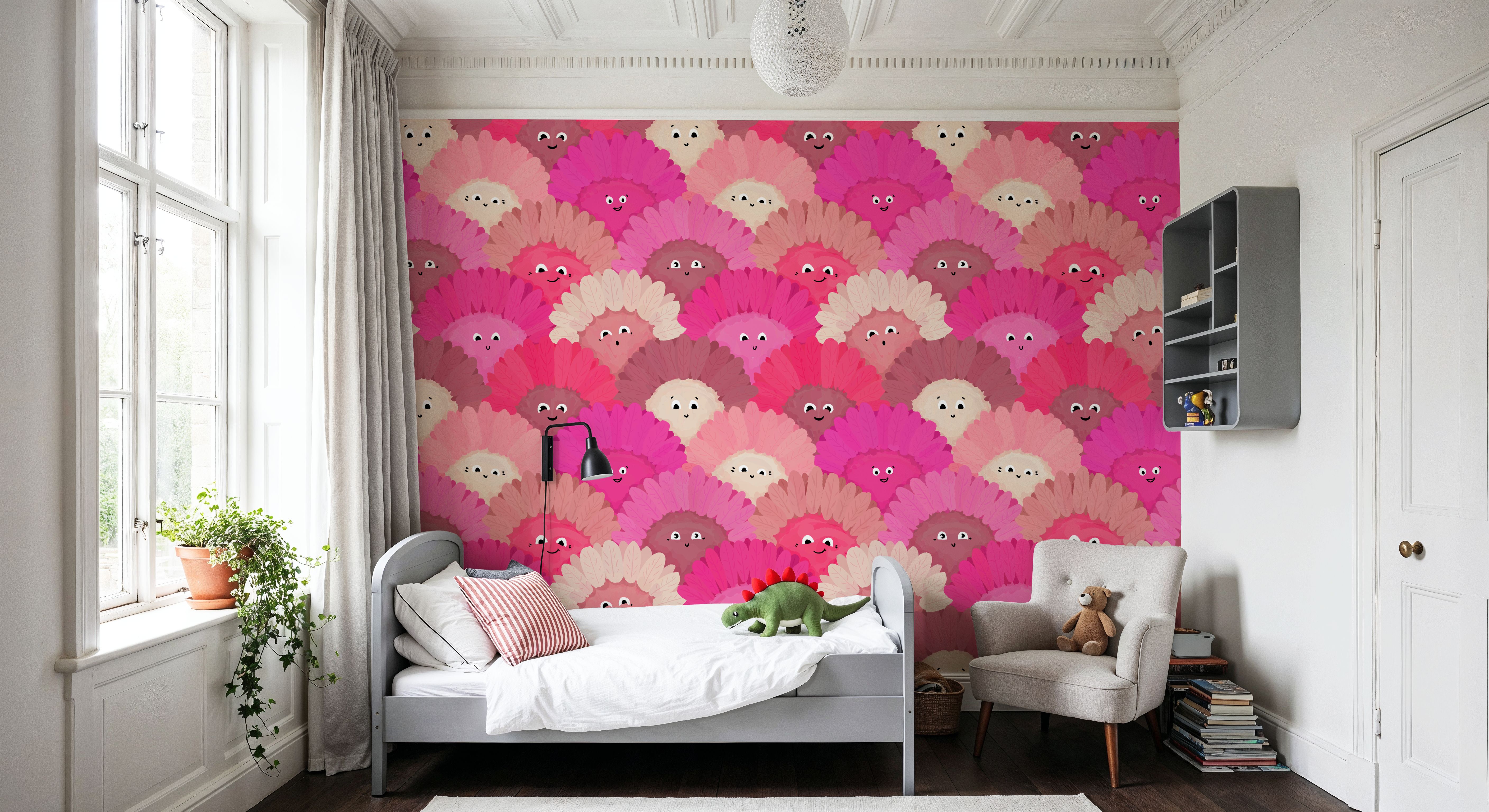 Cute Pink Flower Faces