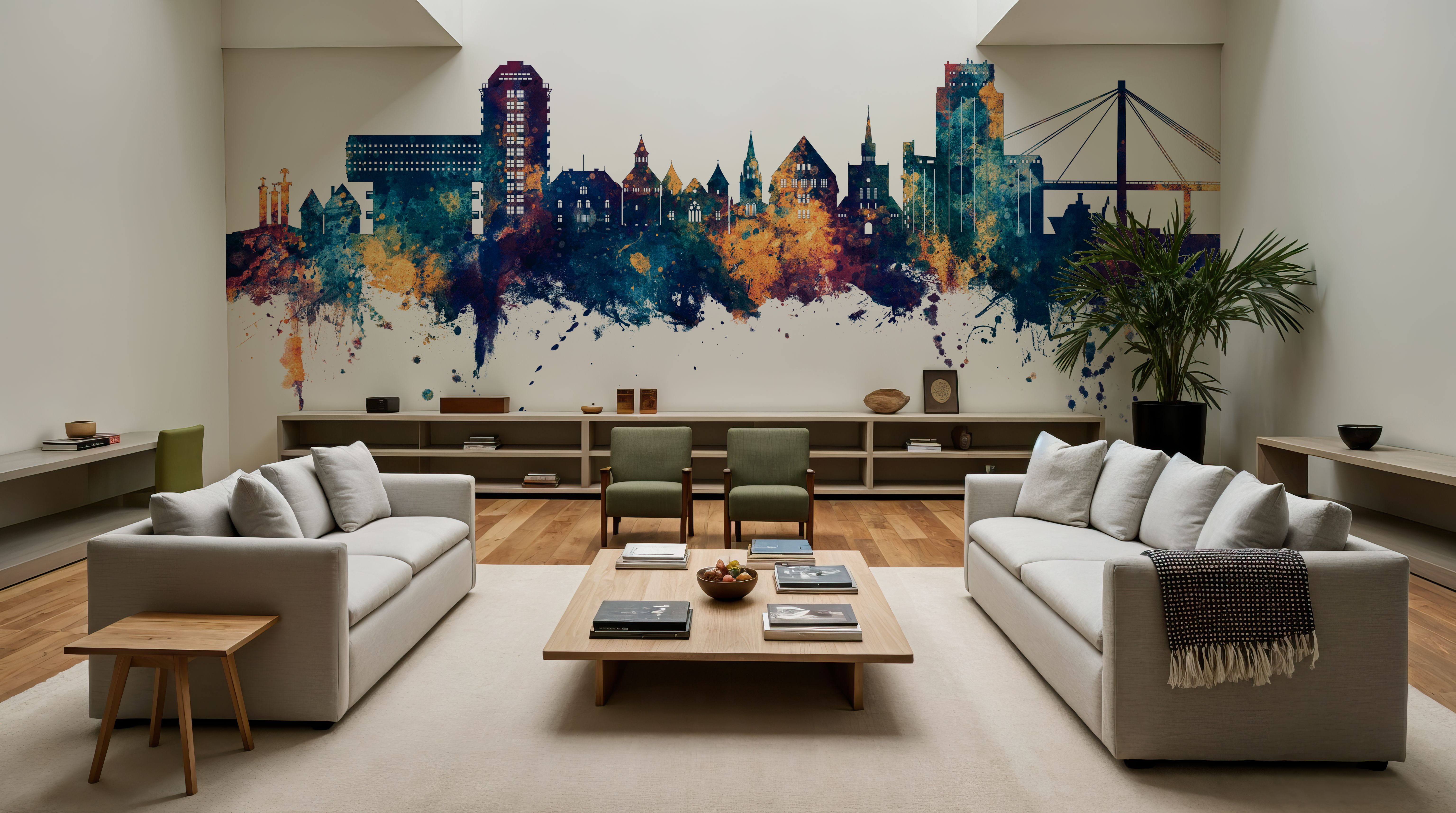 Stavanger Norway Skyline Blue & Bronze