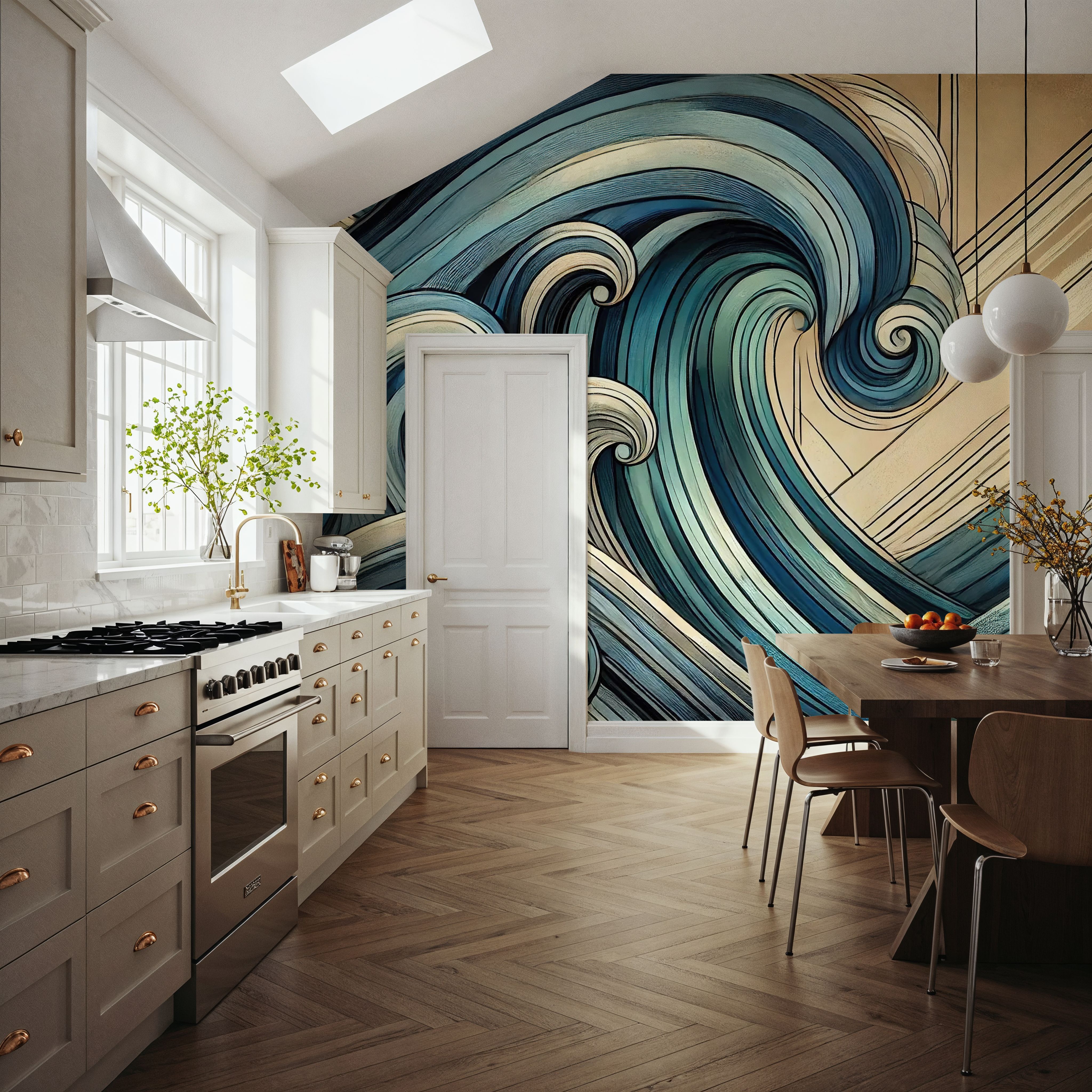 Ocean Waves in Art Deco