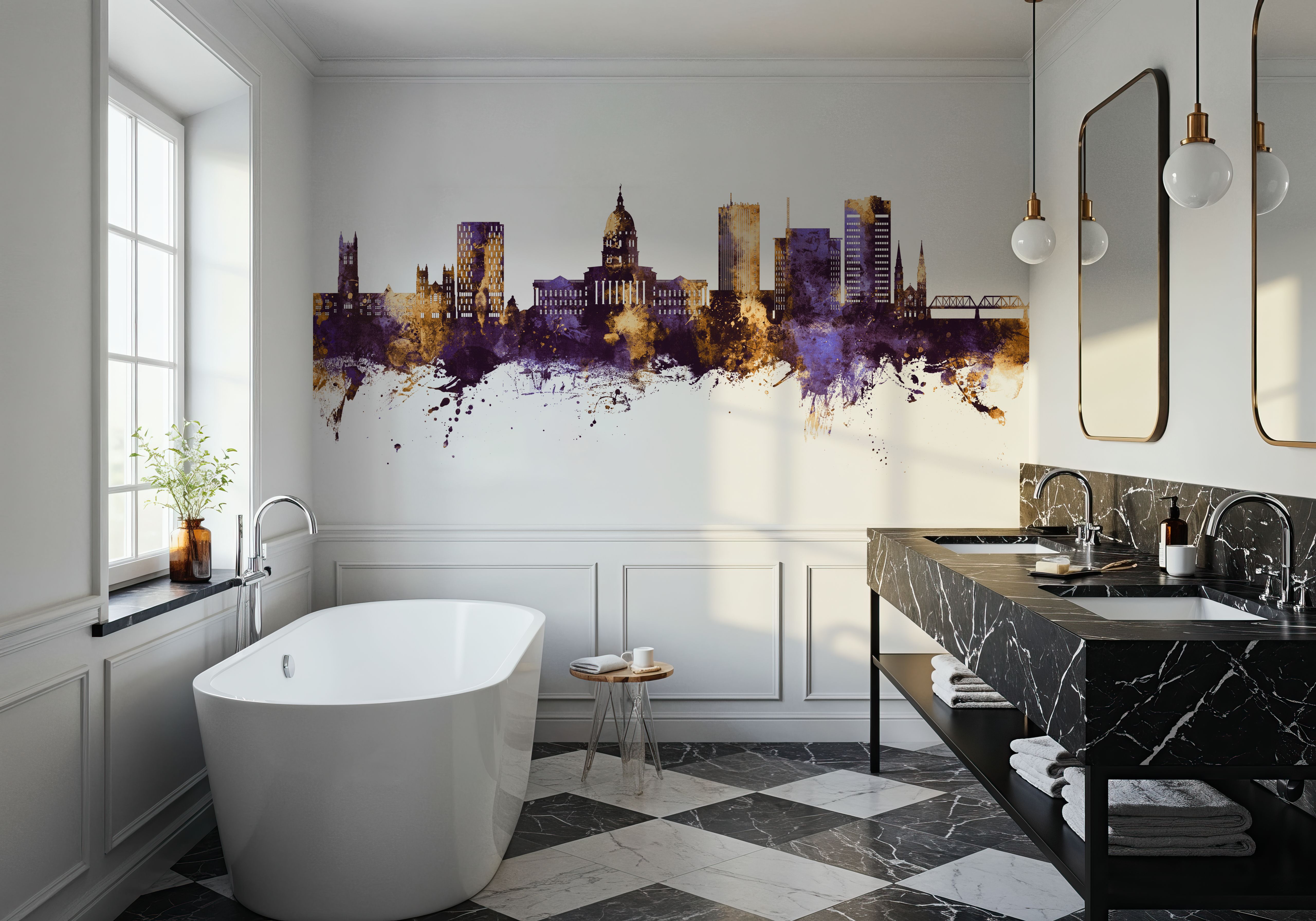 Topeka Wyoming Skyline Purple & Gold