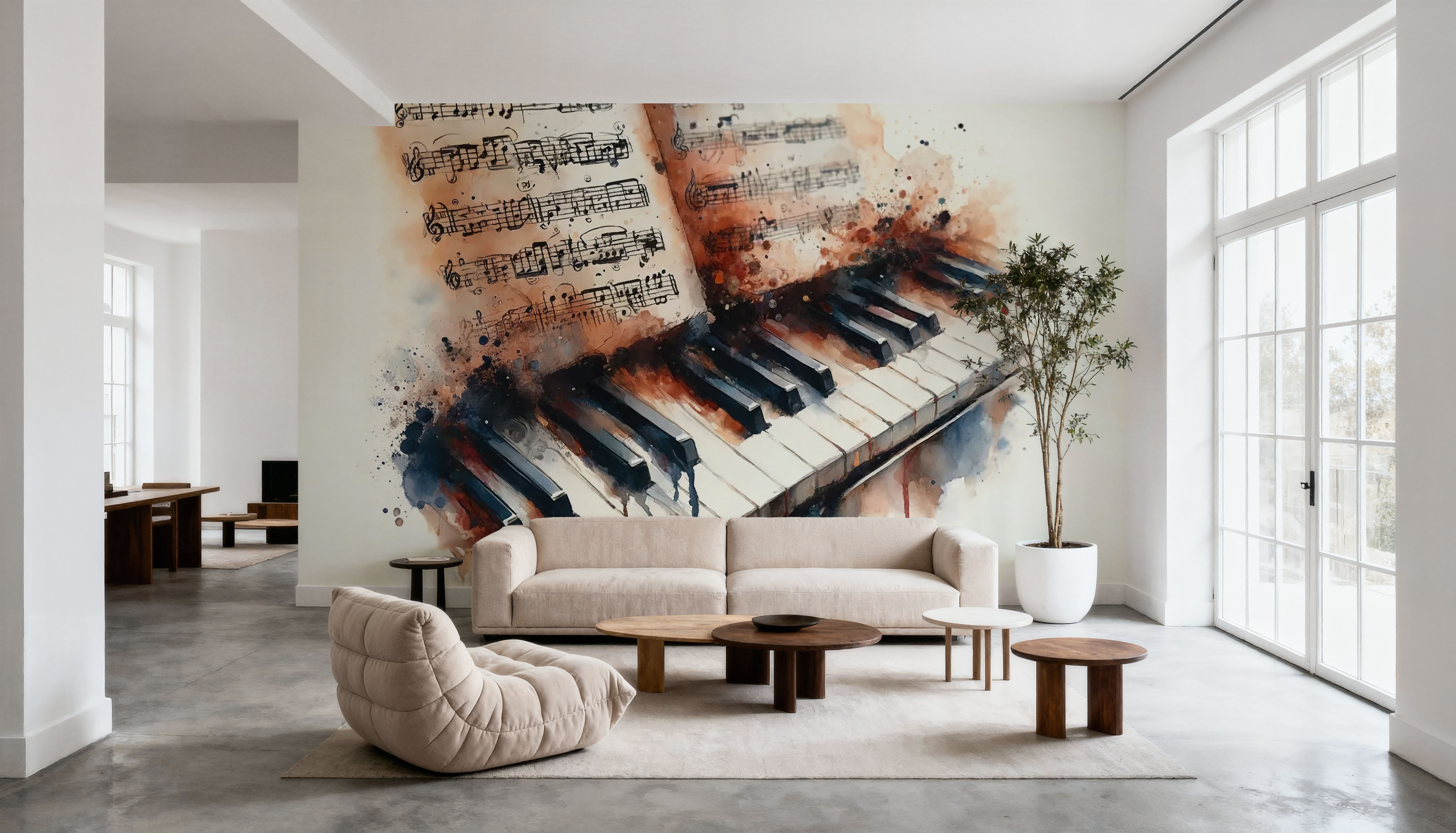 Melodic Harmony Captured in Artistic Strokes