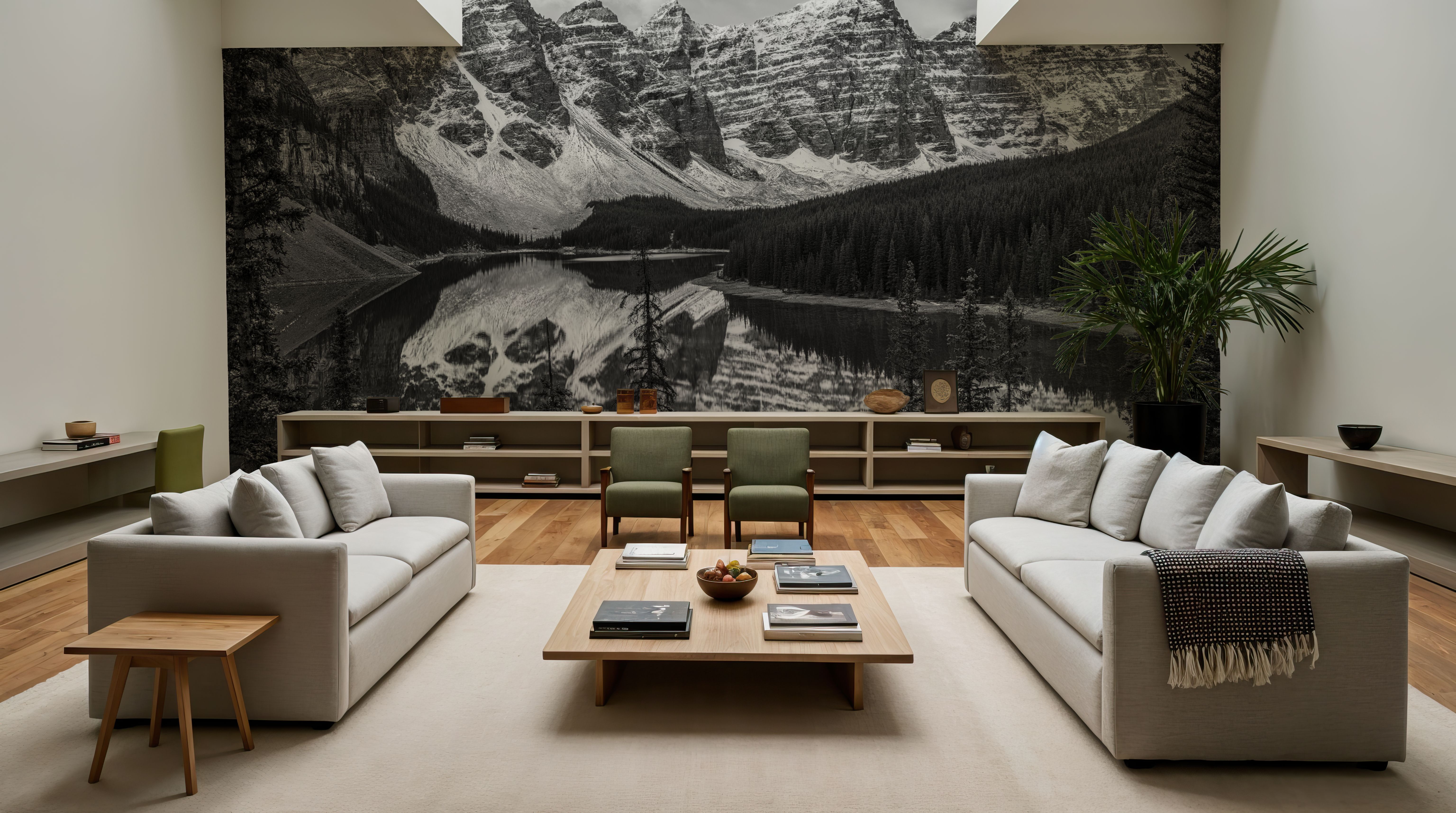 Moraine Lake BW, Wallpaper