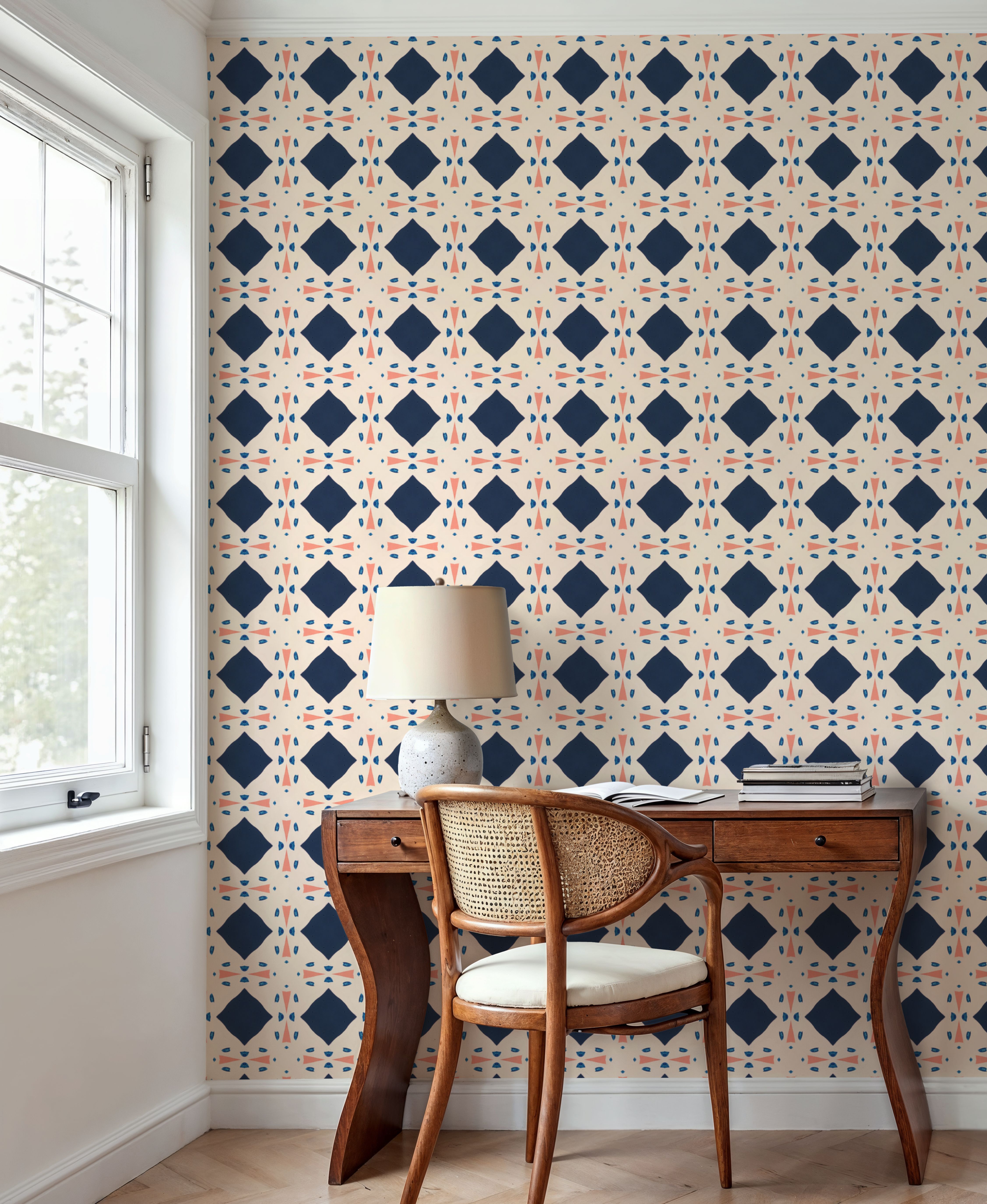 Kaleidoscope Blue And Coral