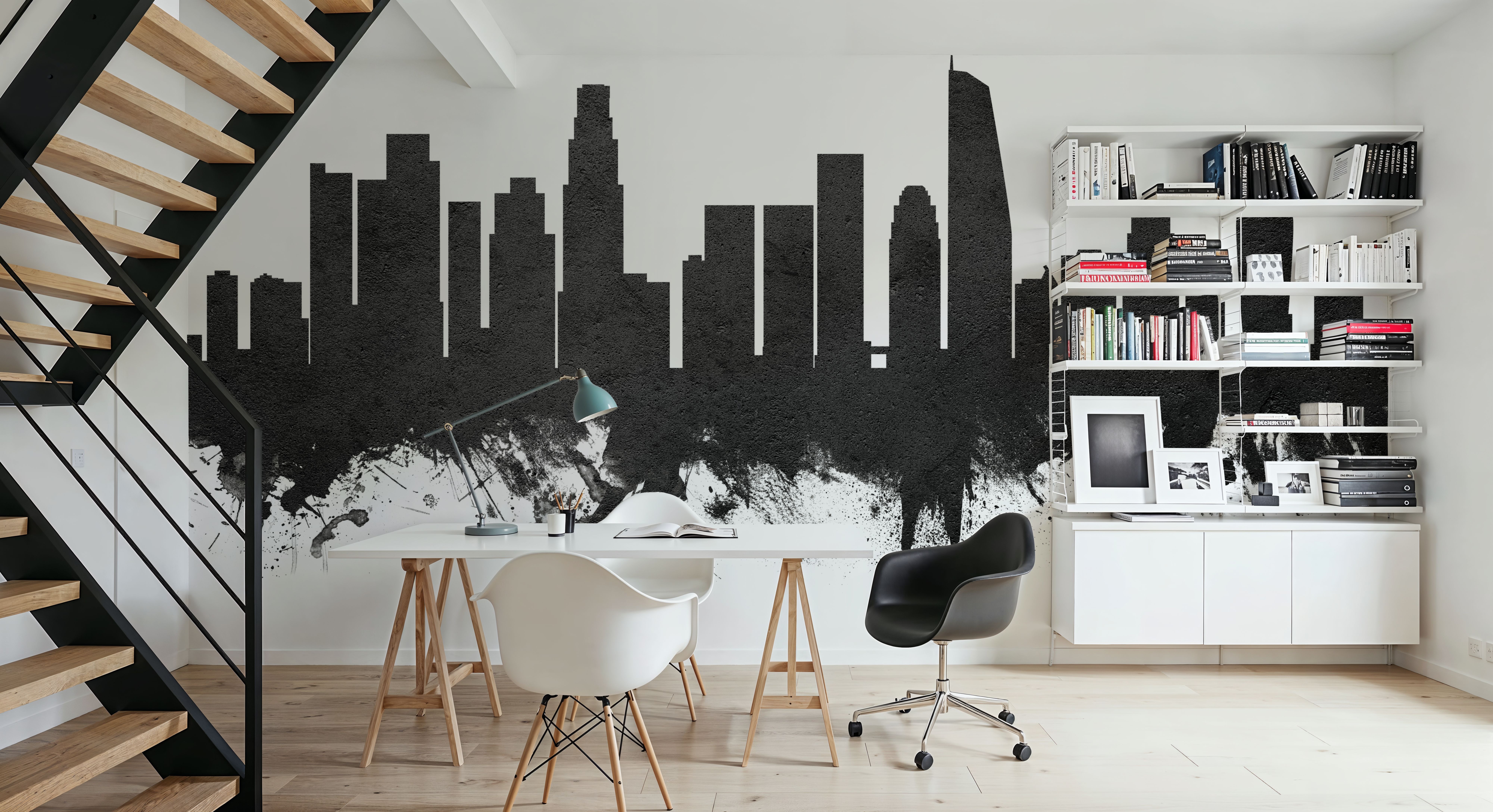 Los Angeles Skyline Black & White, Wallpaper