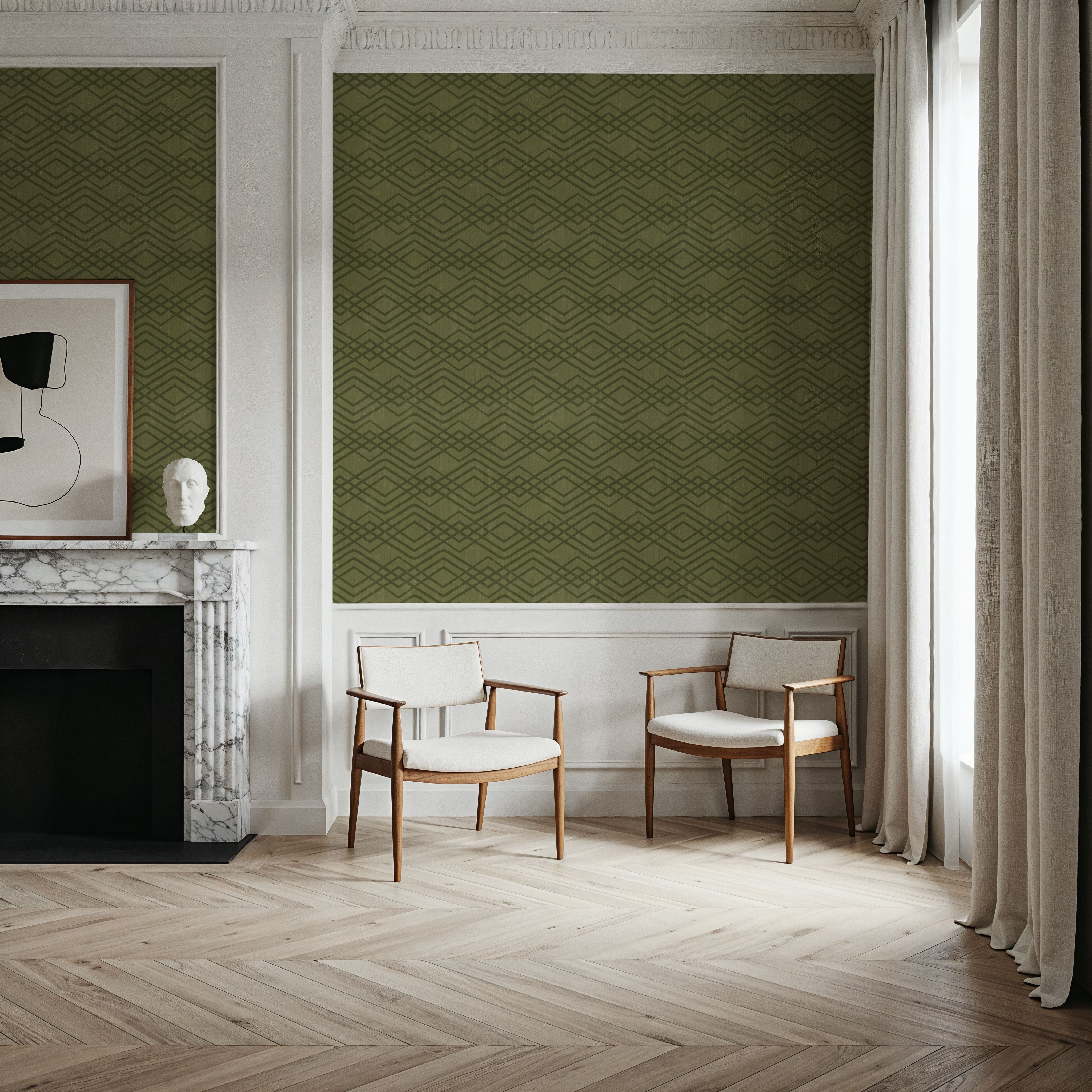 Woodland Waves Green