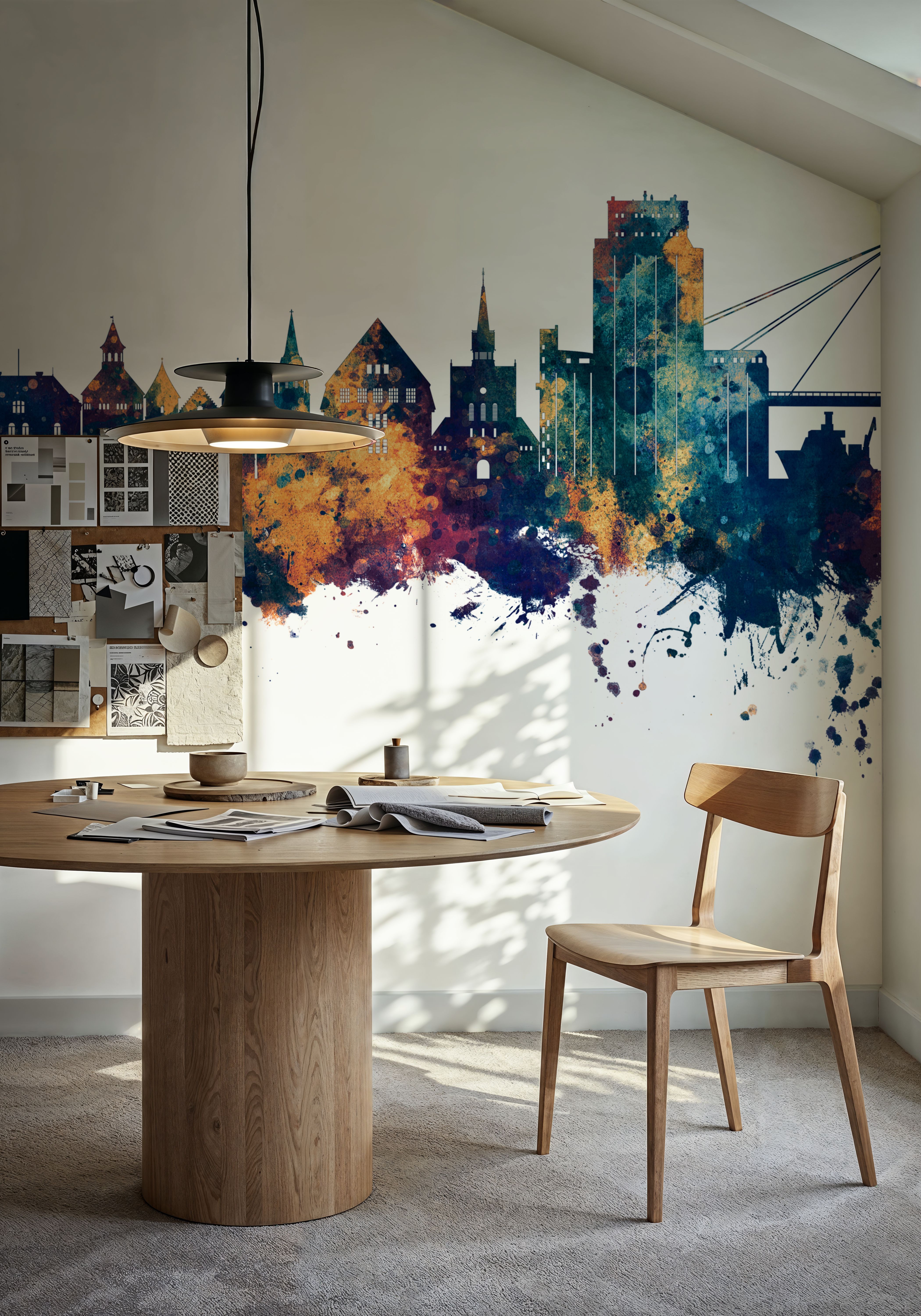 Stavanger Norway Skyline Blue & Bronze