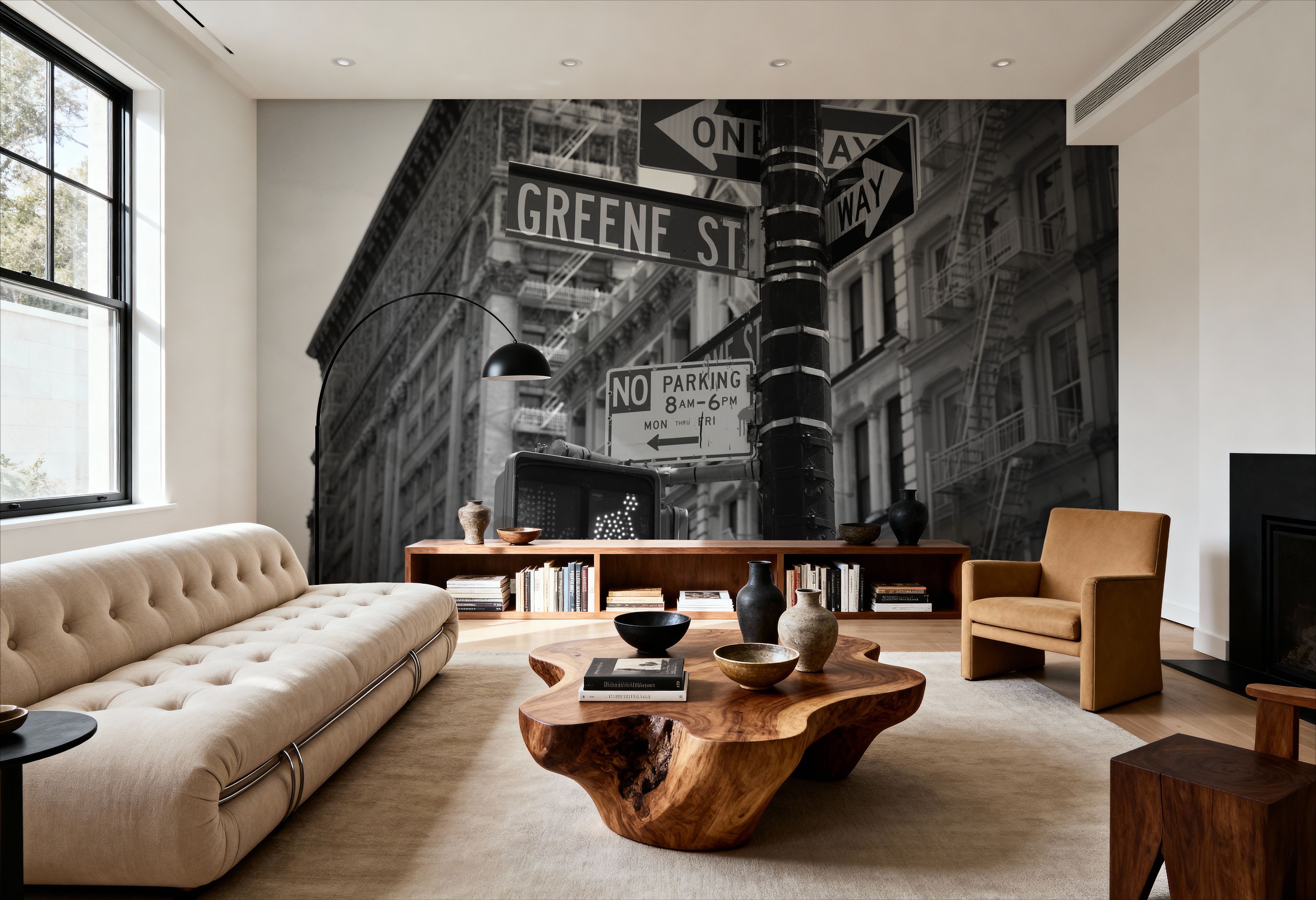 Soho Greene St Sign Manhattan, Black & White