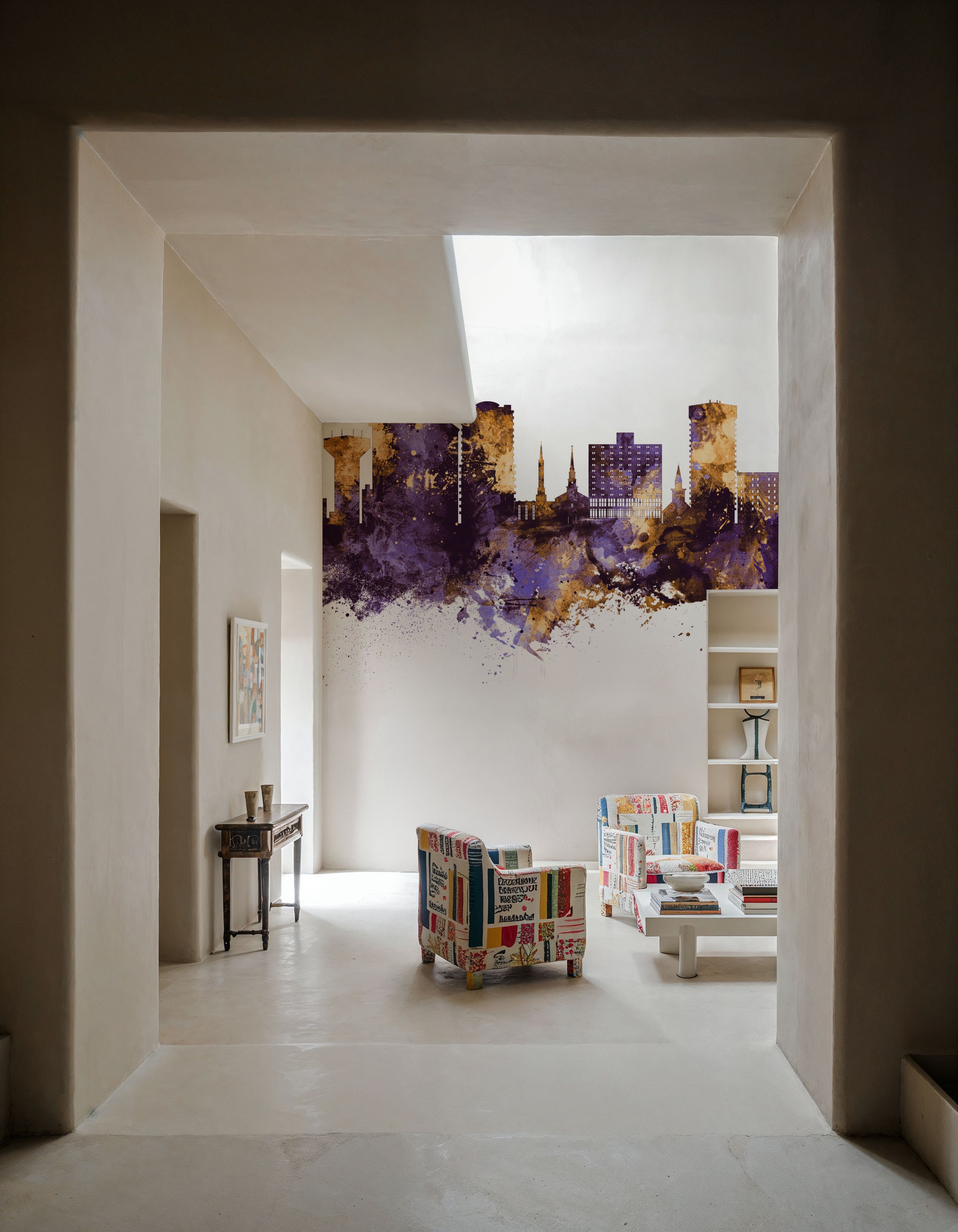 Virginia Beach Skyline Purple & Gold