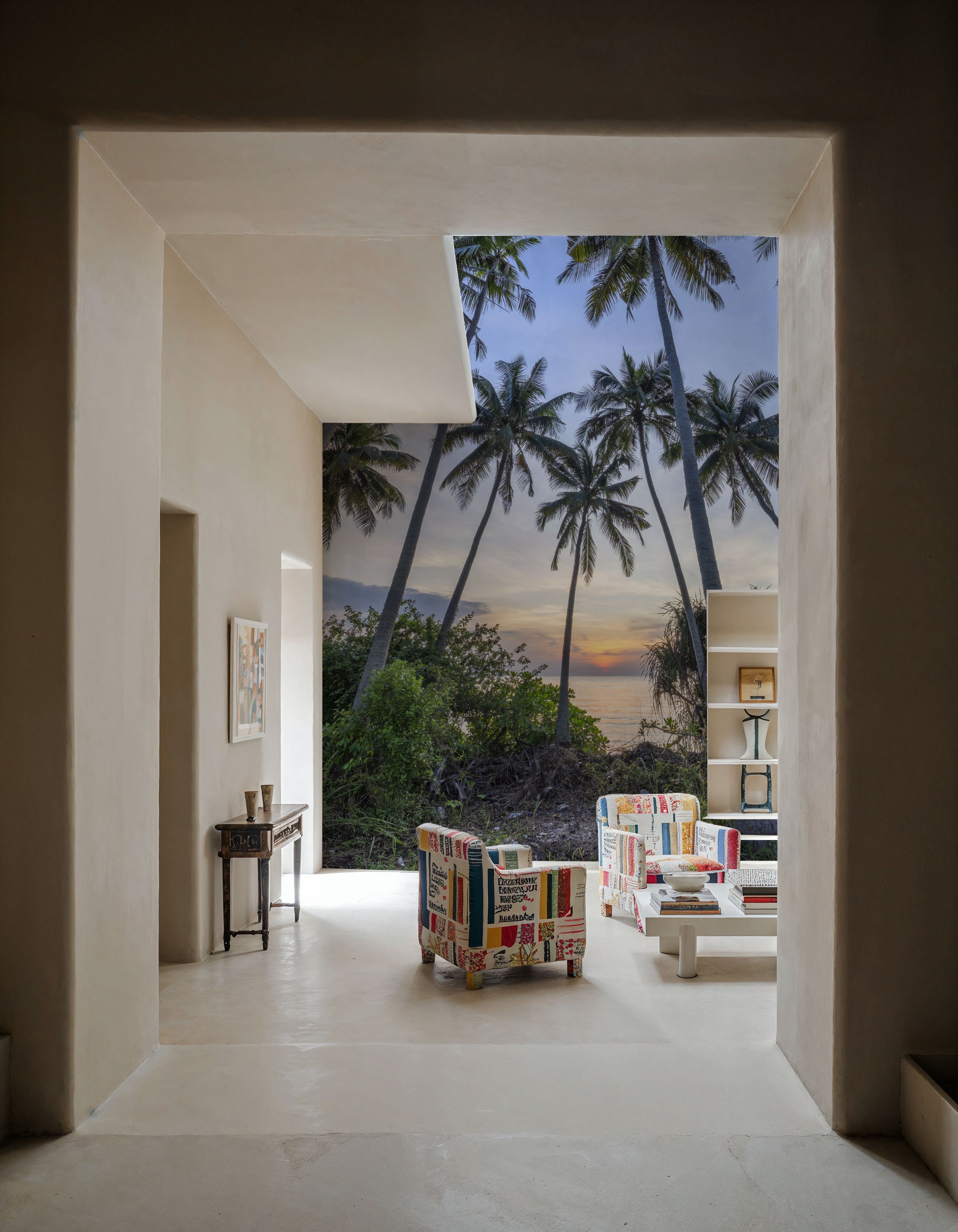 Tropical Sunset Palm