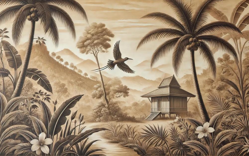 Bird Among Palms