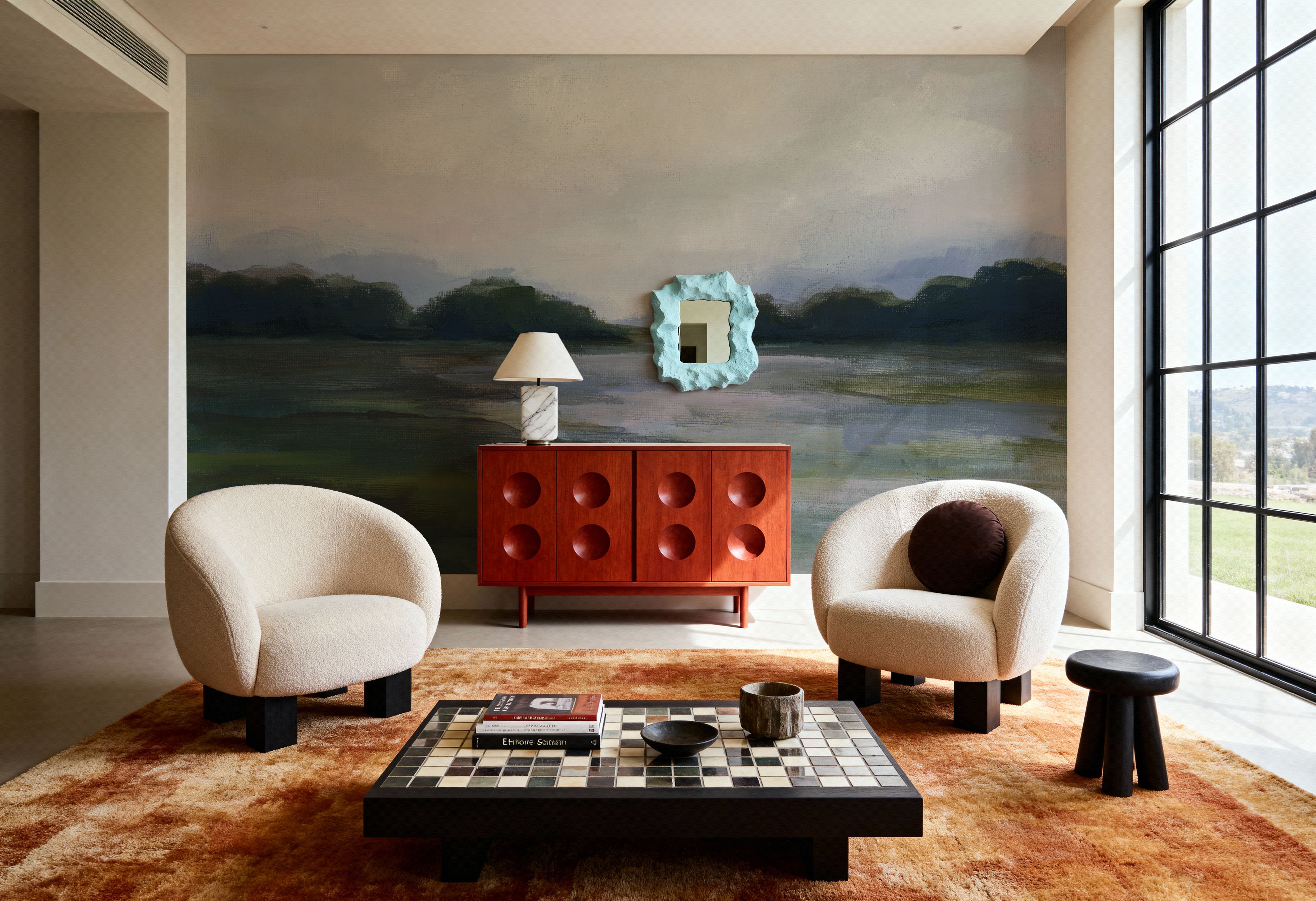 Wall Mural - Violet Morning - Horizon Landscapes mural wallpaper - Dining Room - Wallism US - Premium, Textured or Peel & Stick