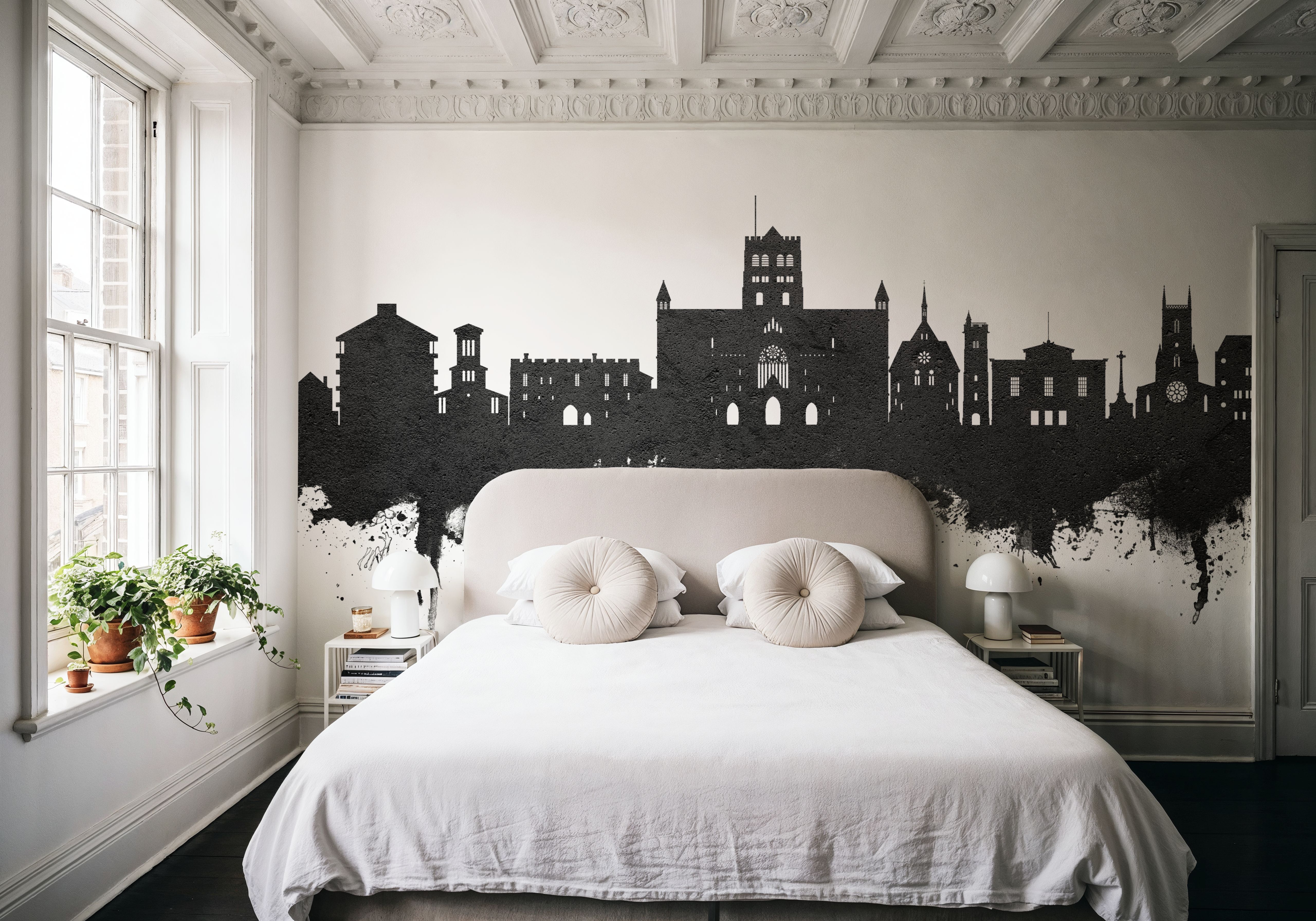 St Albans England Skyline Black & White